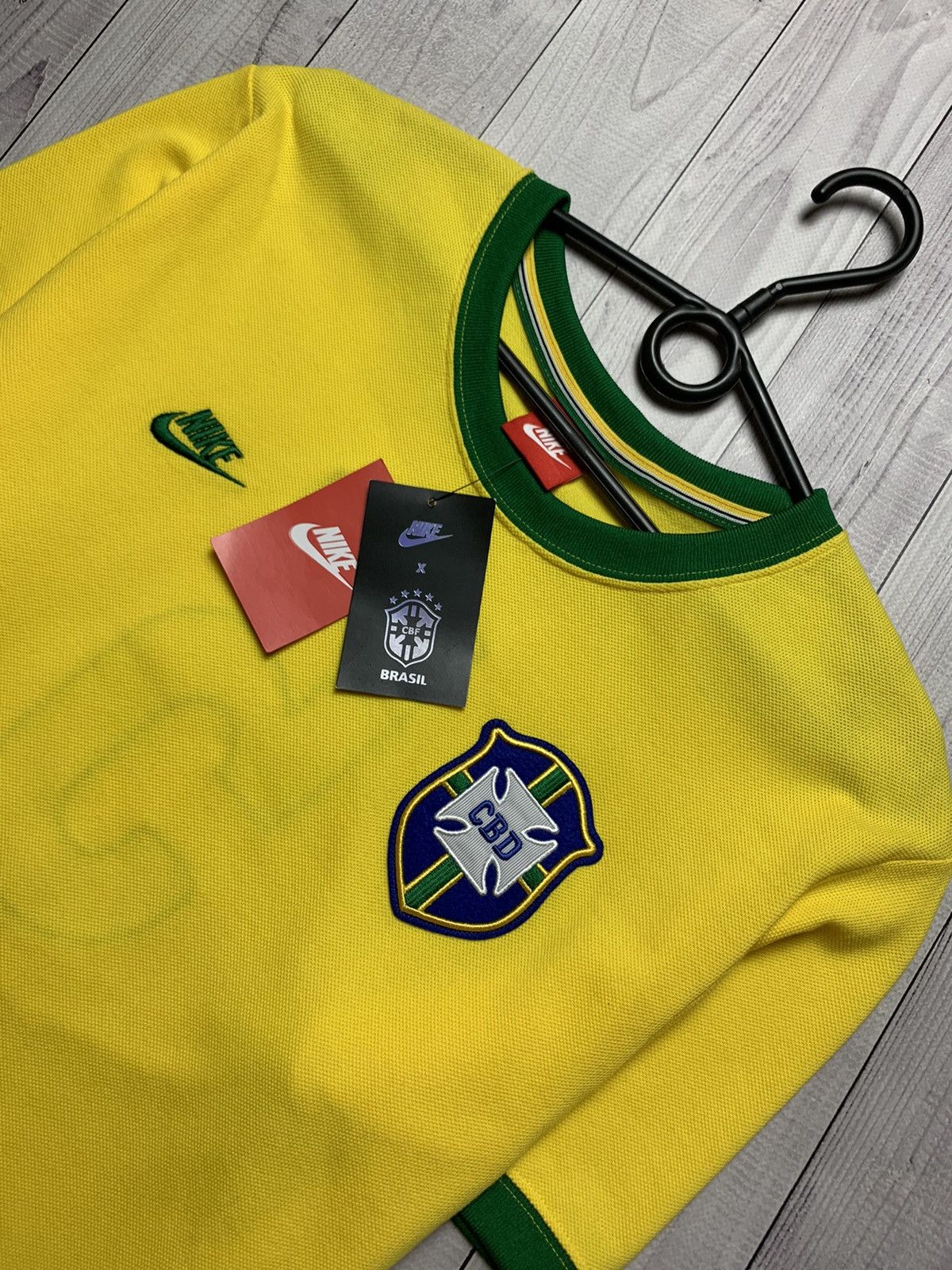 Nike × Vintage Nike Brazil soccer jersey size M/L Size US L / EU 52-54 / 3 - 2 Thumbnail
