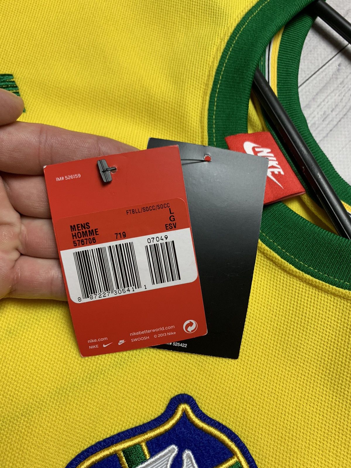 Nike × Vintage Nike Brazil soccer jersey size M/L Size US L / EU 52-54 / 3 - 4 Thumbnail