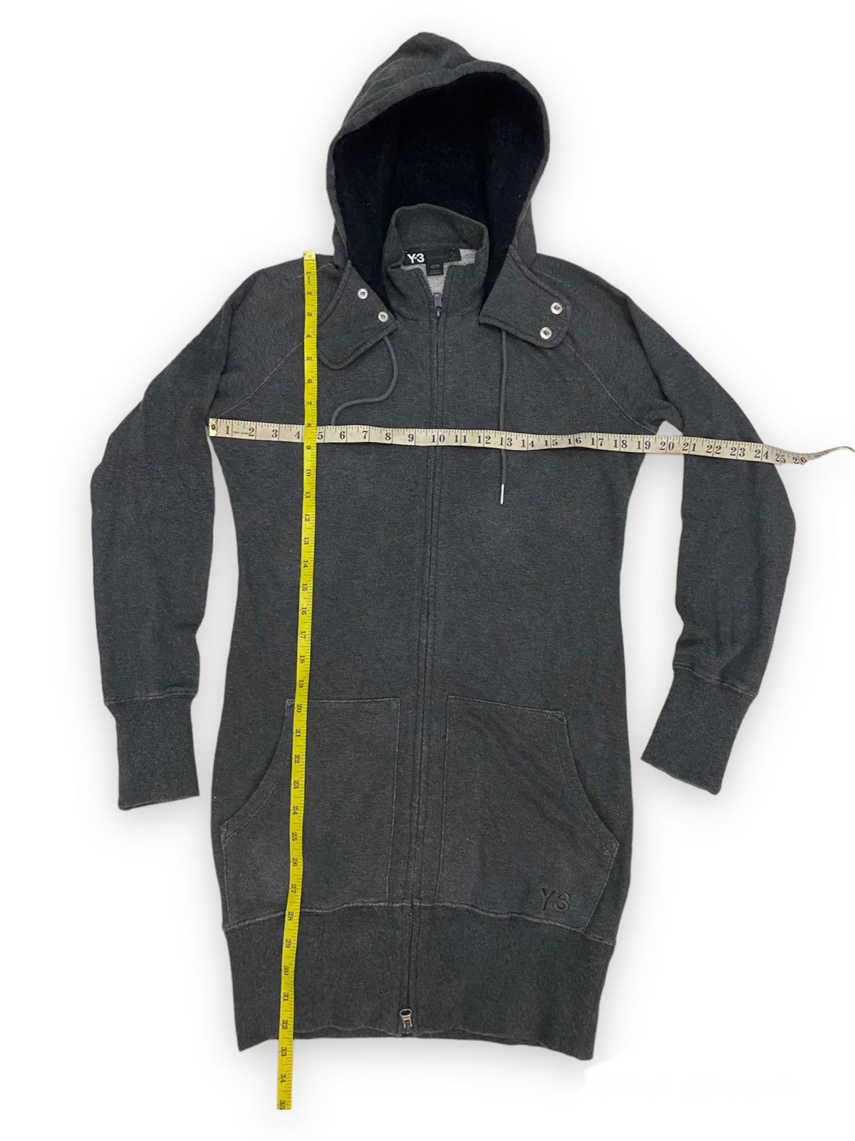 Yohji Yamamoto Yohji Yamamoto Y3 X Adidas Long Hoodie Size US XS / EU 42 / 0 - 9 Thumbnail