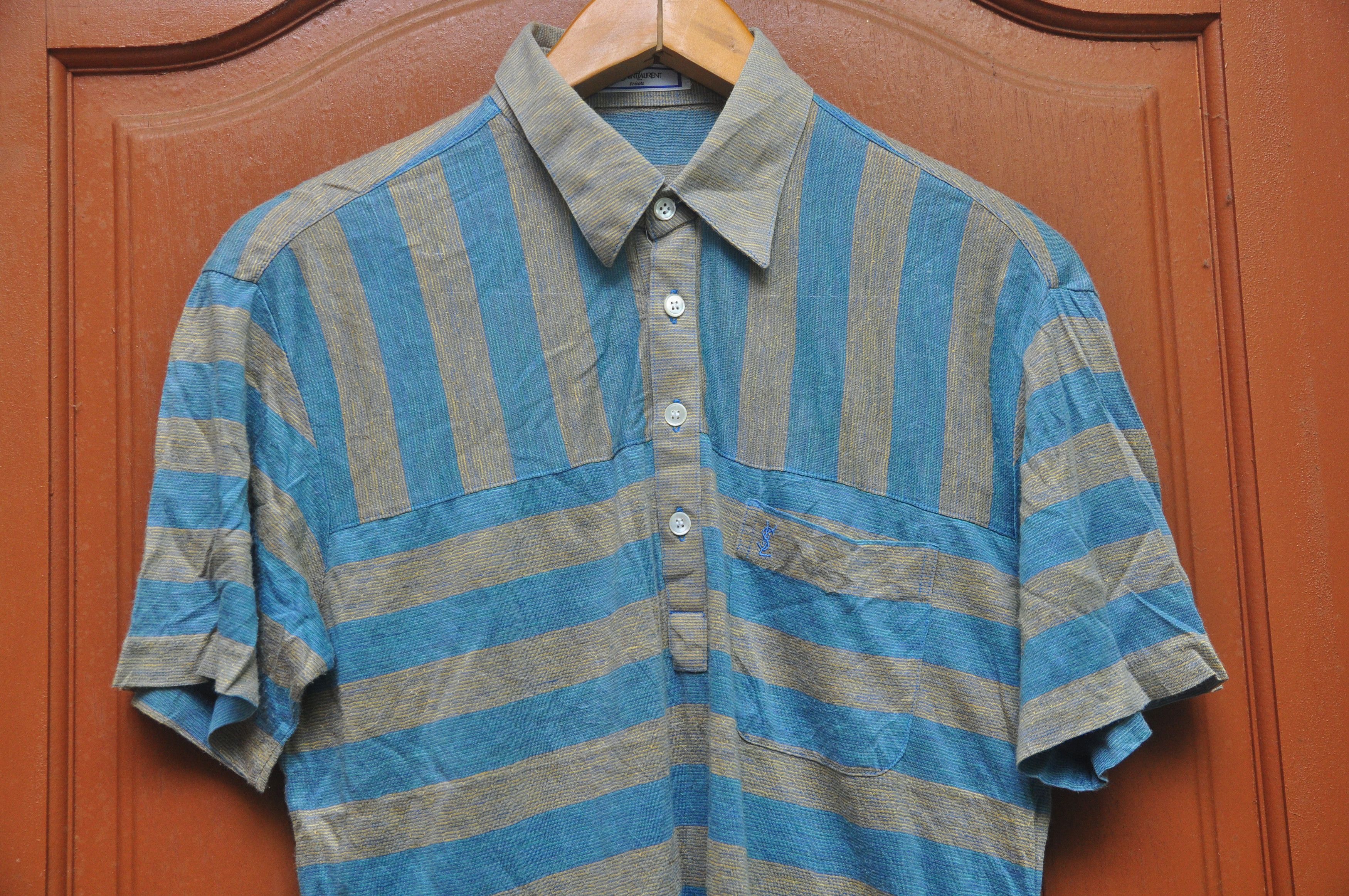 Designer × Japanese Brand × Yves Saint Laurent Vintage YSL Vyes Saint lauren Polo Shirt Size US M / EU 48-50 / 2 - 3 Thumbnail