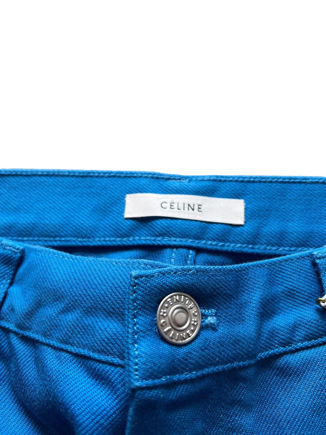 Celine Phoebe Philo Era Blue Woven Denim Size 26" / US 2 / IT 38 - 3 Thumbnail