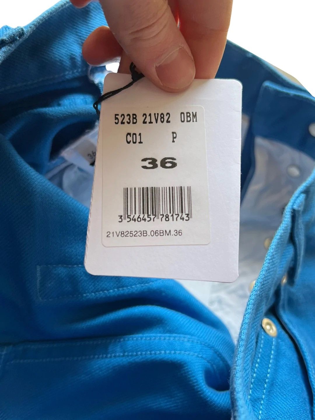 Celine Phoebe Philo Era Blue Woven Denim Size 26" / US 2 / IT 38 - 6 Thumbnail