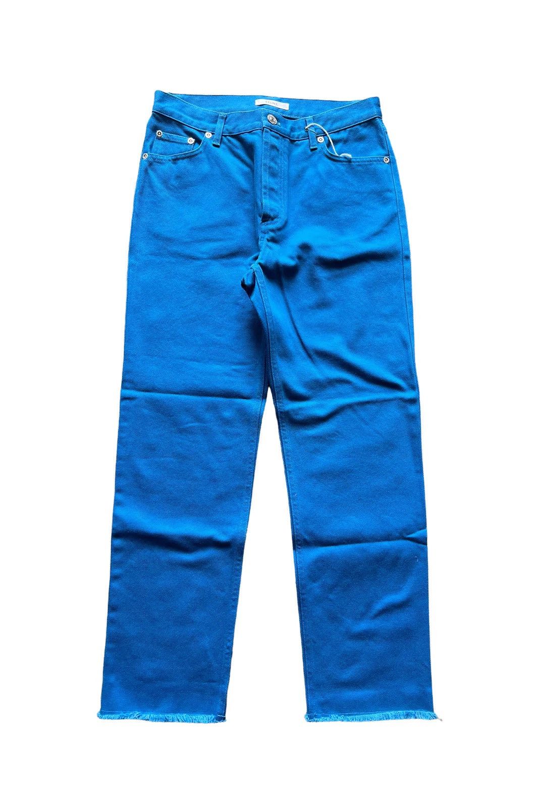 Celine Phoebe Philo Era Blue Woven Denim Size 26" / US 2 / IT 38 - 1 Thumbnail