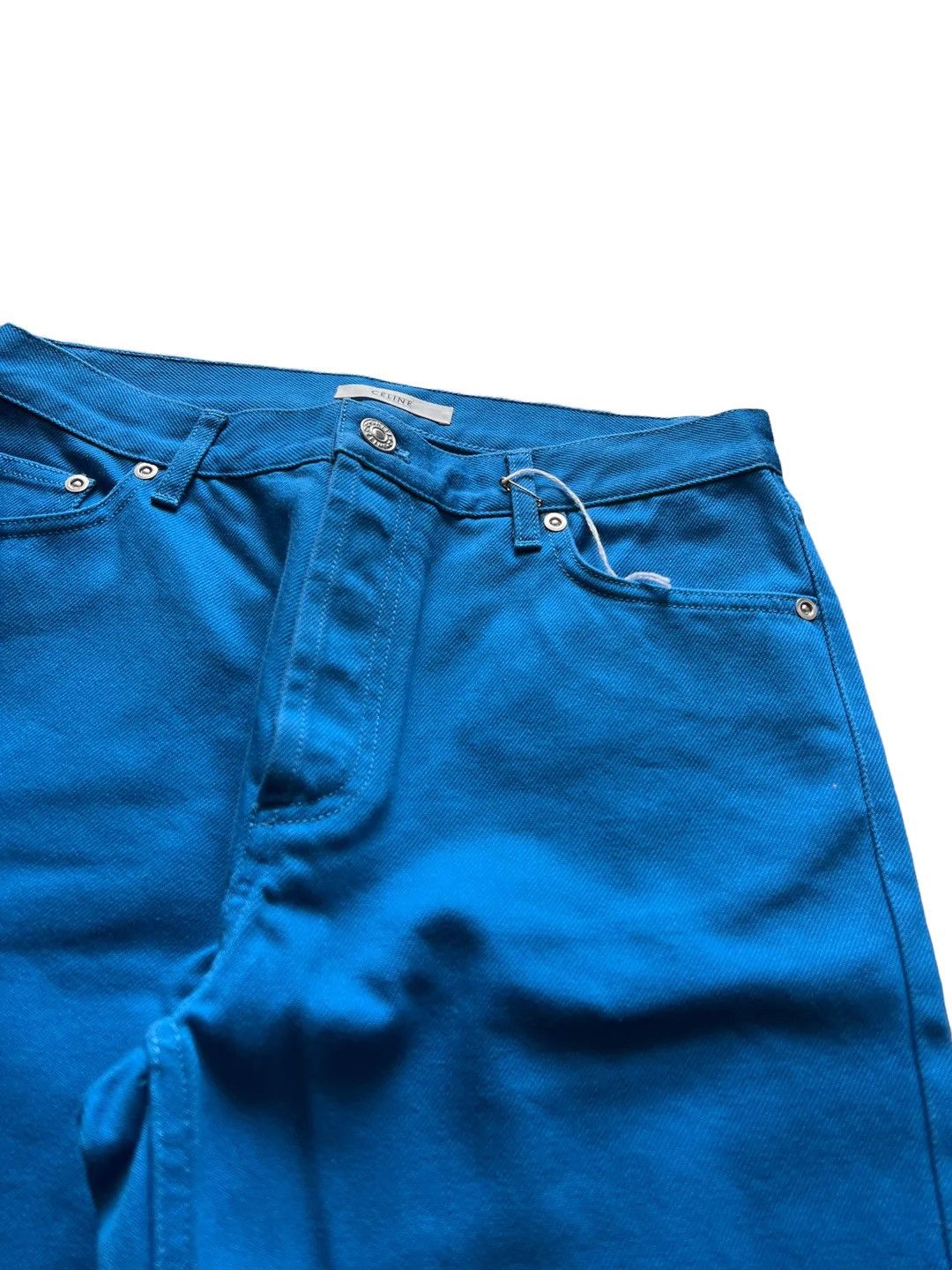 Celine Phoebe Philo Era Blue Woven Denim Size 26" / US 2 / IT 38 - 4 Thumbnail