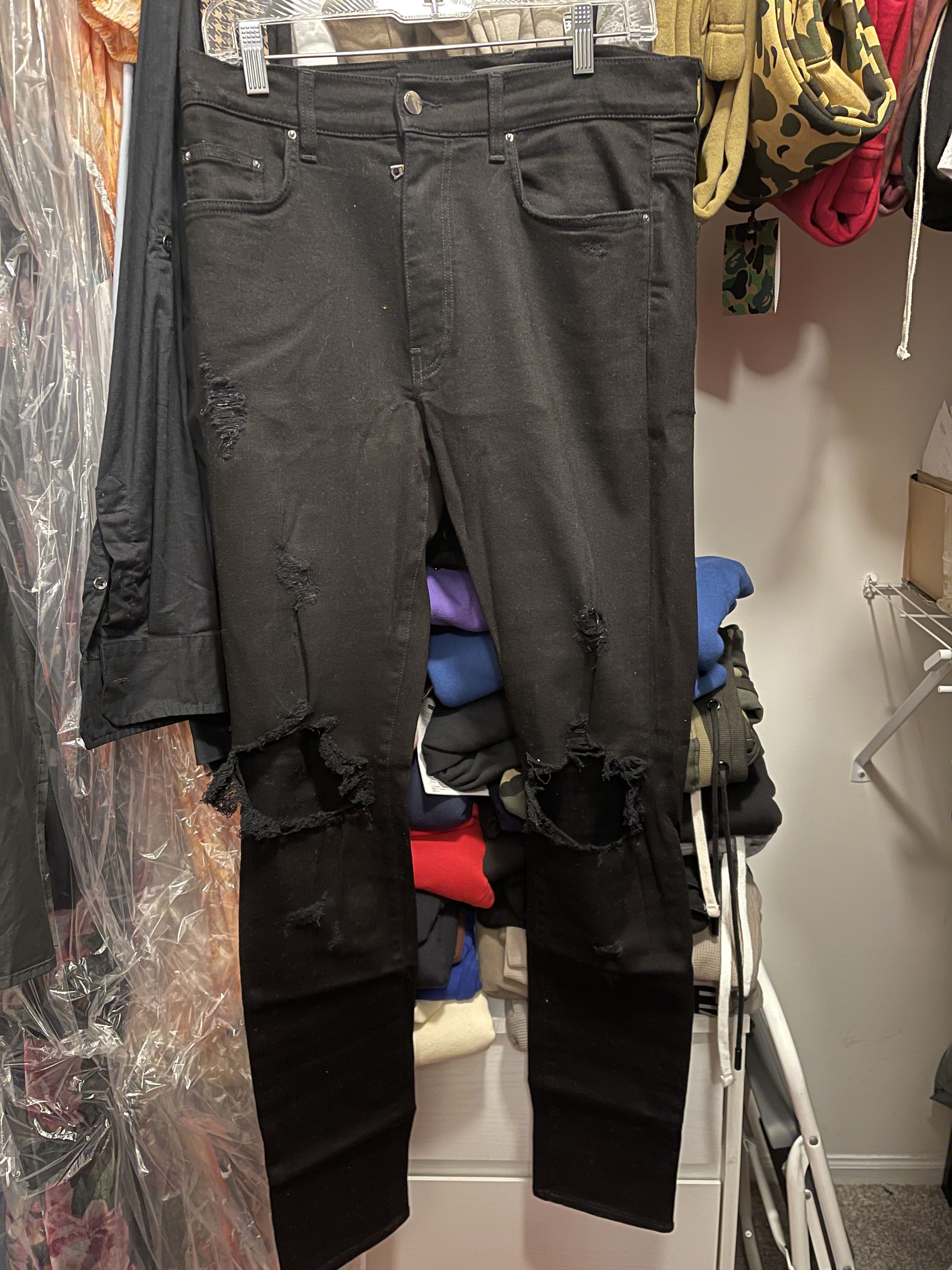 Amiri black thrasher jeans