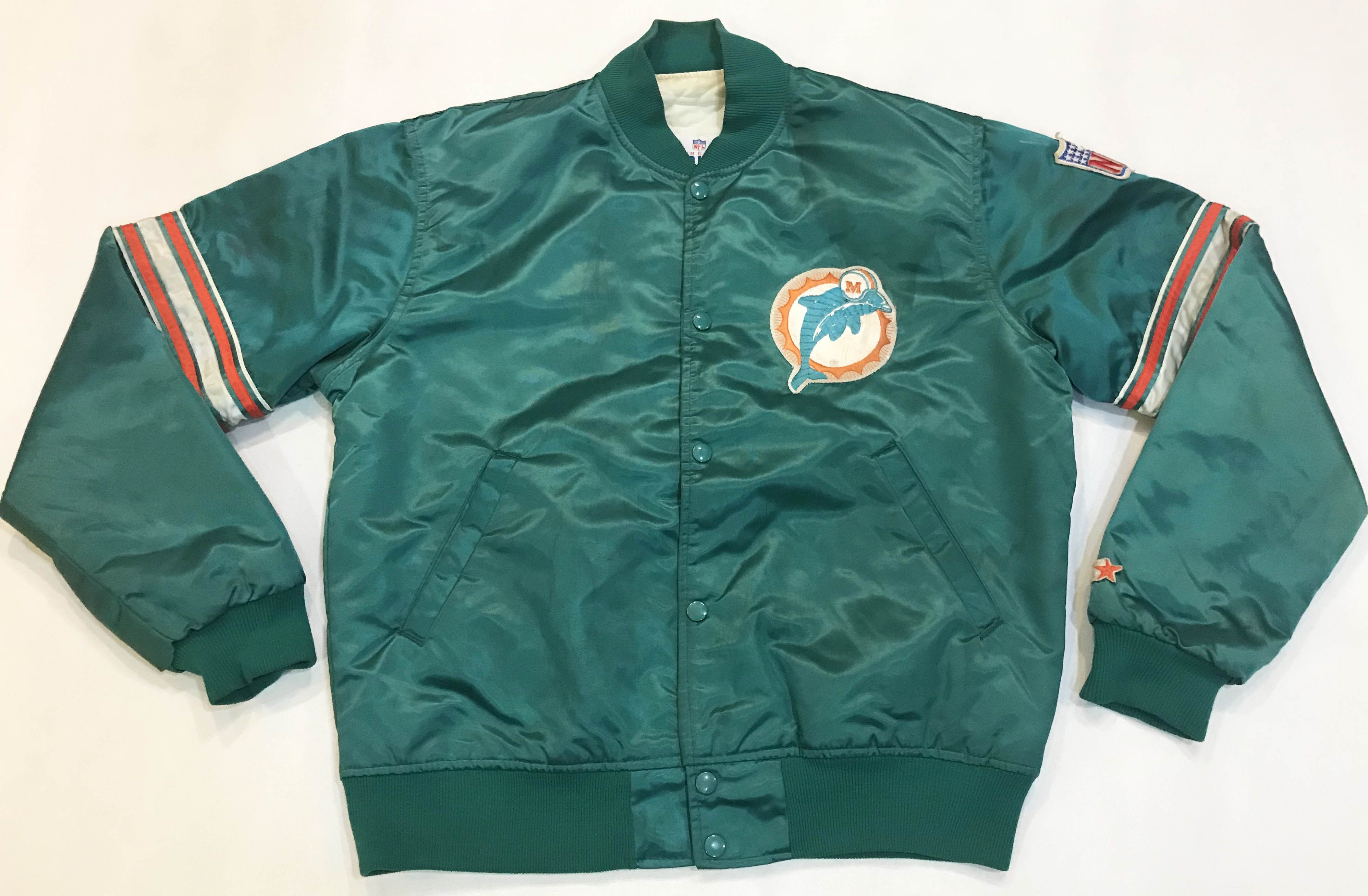 Vintage Starter NFL Miami Dolphins Satin Bomber Jacket - Men's Small