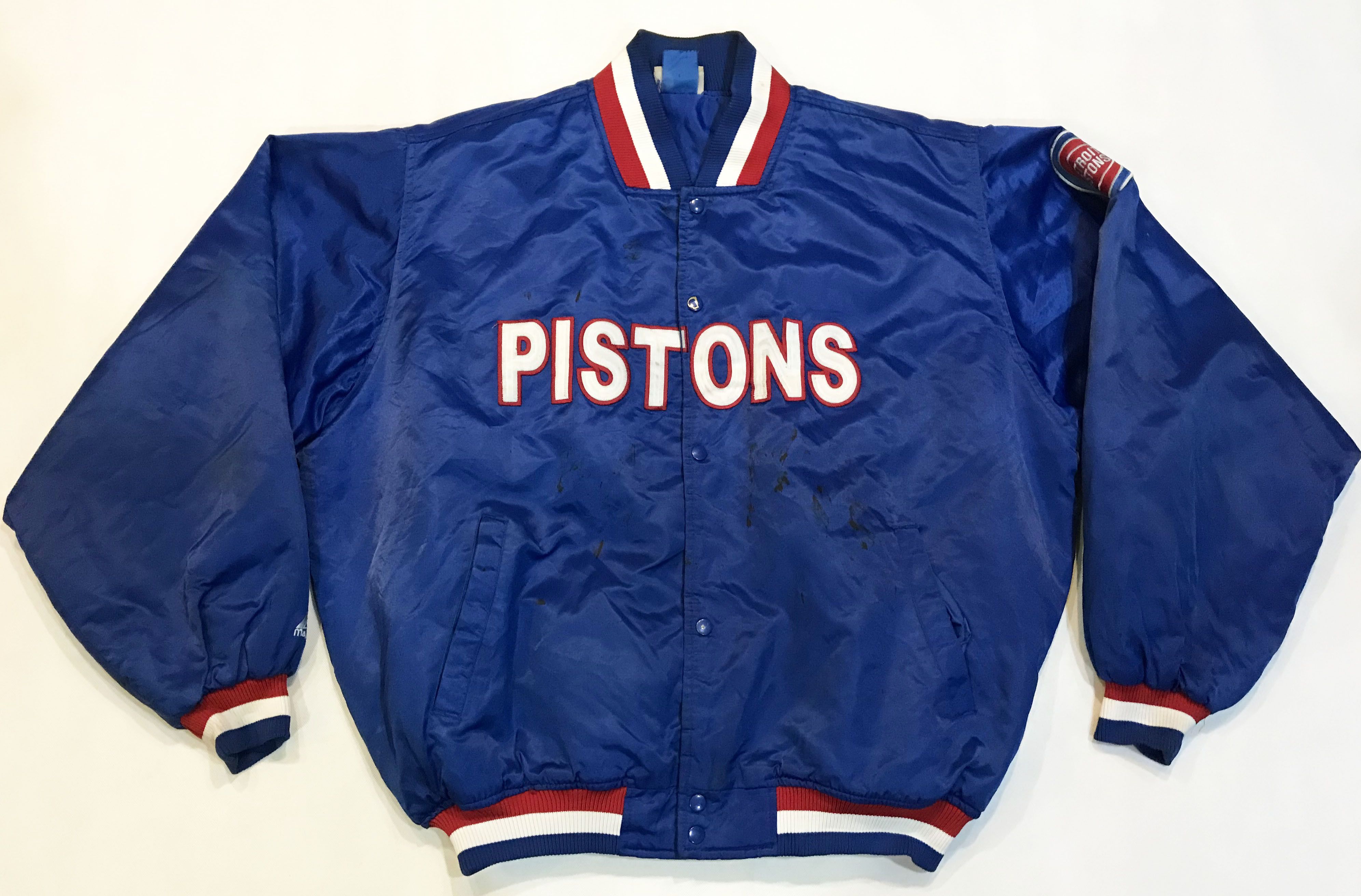 Vintage Majestic NBA Detroit Pistons Satin Bomber Jacket