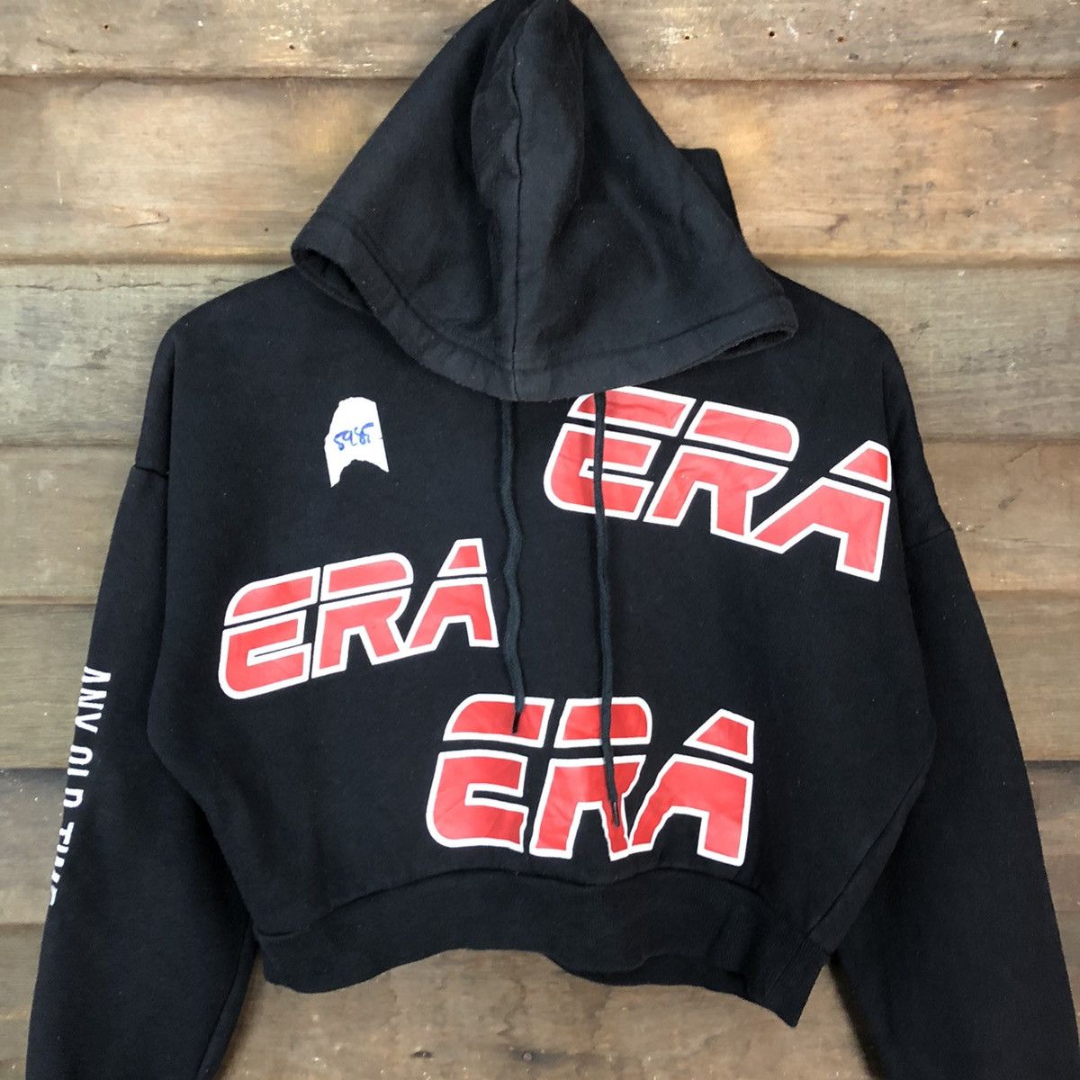 Japanese Brand Browny Era crop top Black Hoodie #5985 Size M / US 6-8 / IT 42-44 - 6 Thumbnail