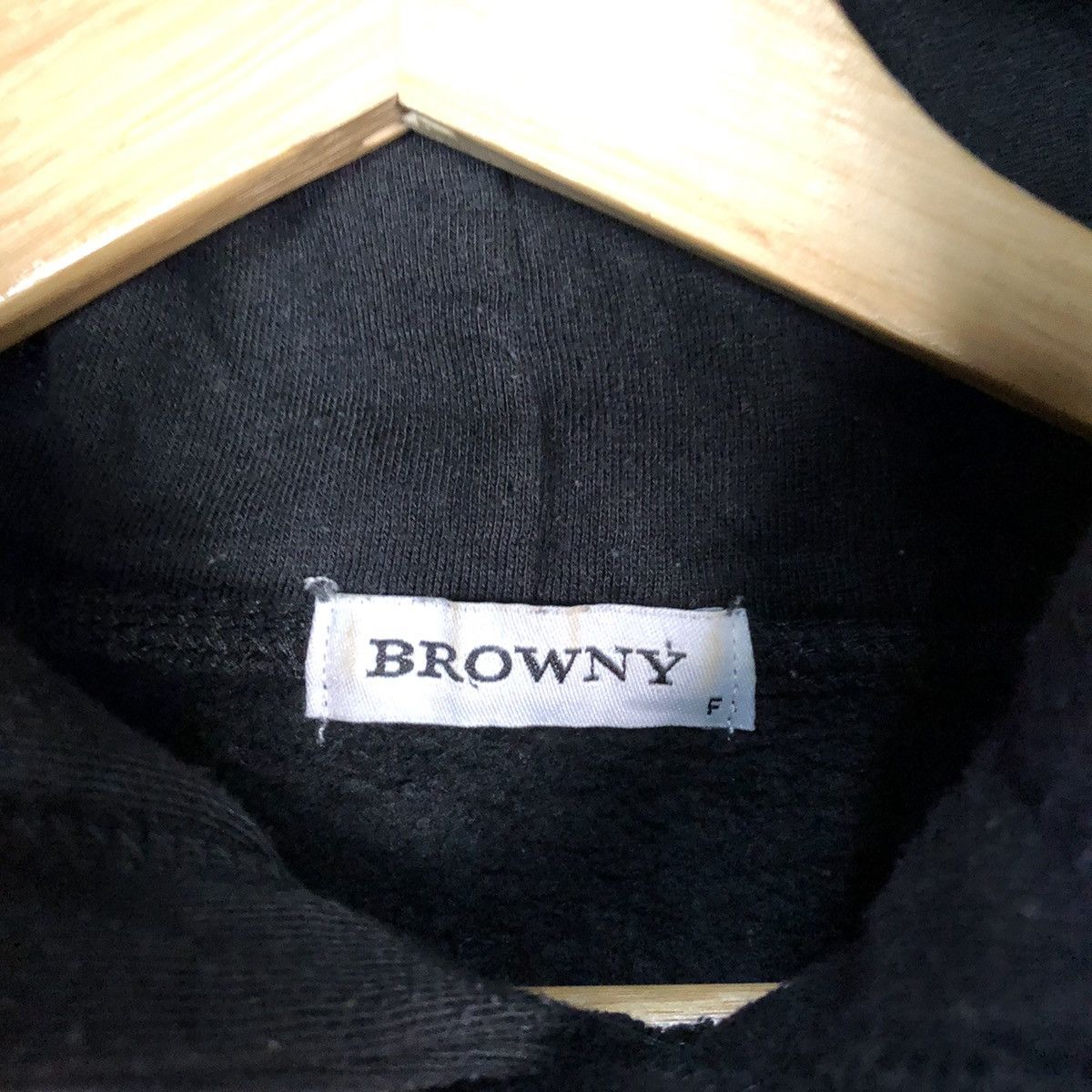 Japanese Brand Browny Era crop top Black Hoodie #5985 Size M / US 6-8 / IT 42-44 - 7 Thumbnail
