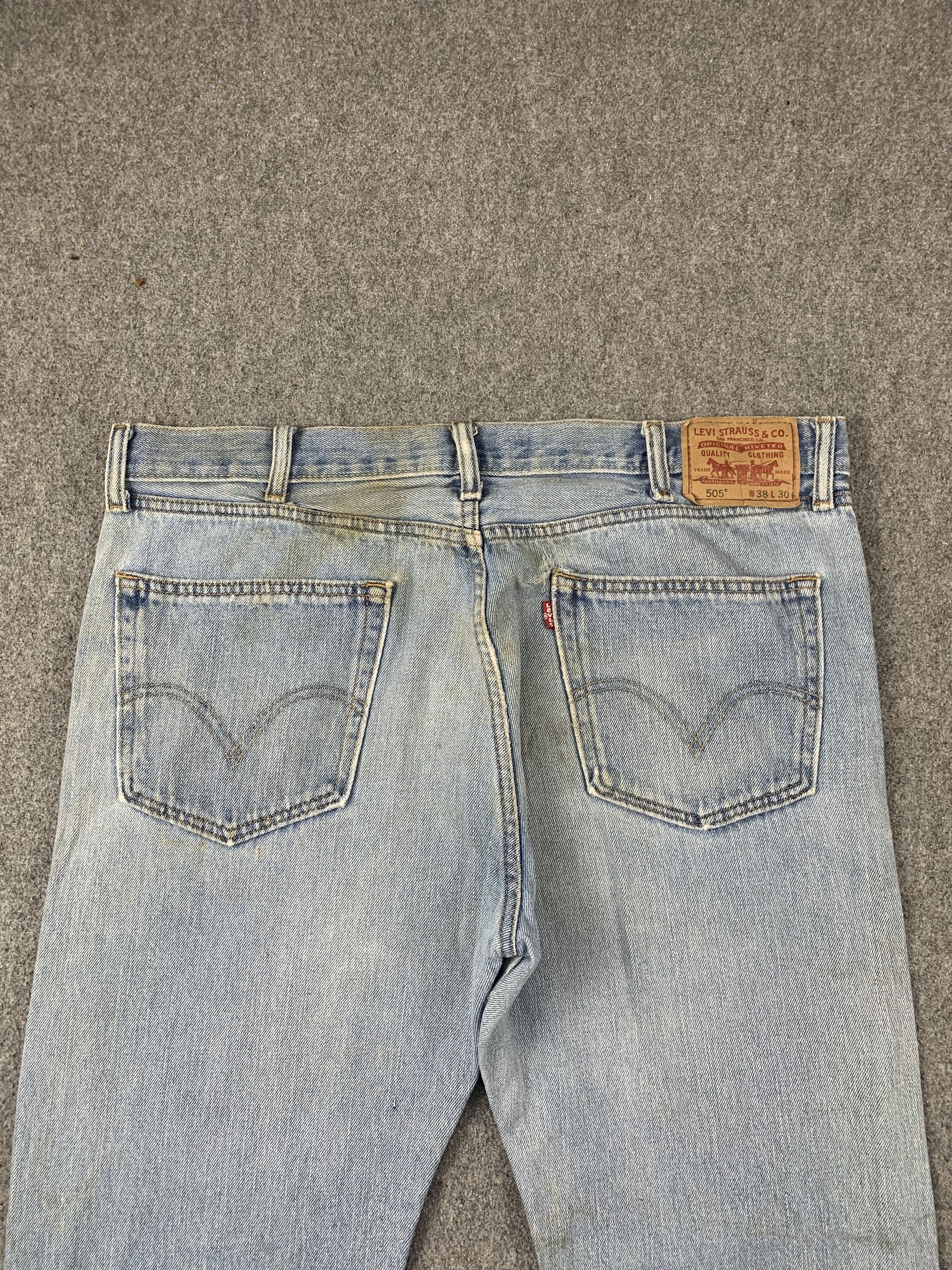Levi's Vintage Levis 505 Light Wash Jeans DP2060 Size US 38 / EU 54 - 4 Thumbnail