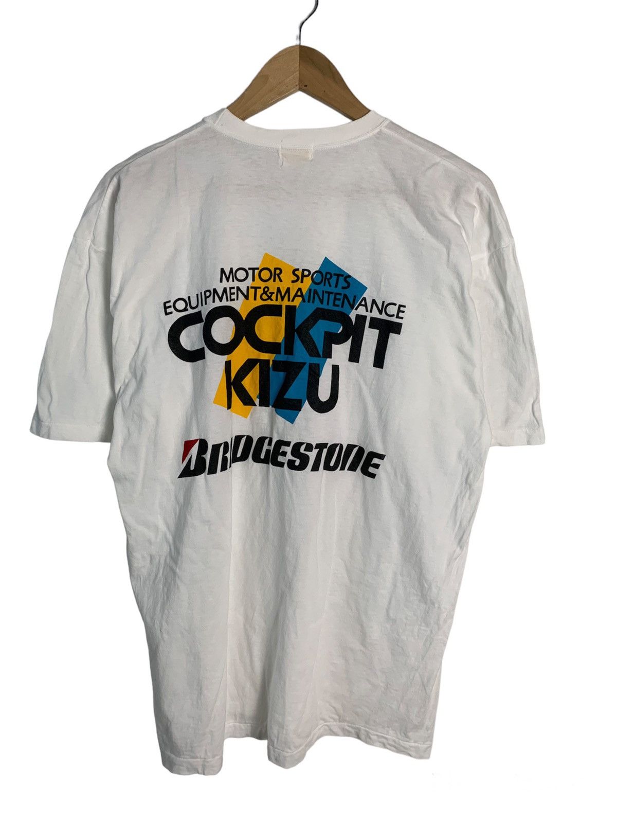 image of Racing Bridgestone Motor Sports Covkpit Kizu Tee in White, Men's (Size Medium)
