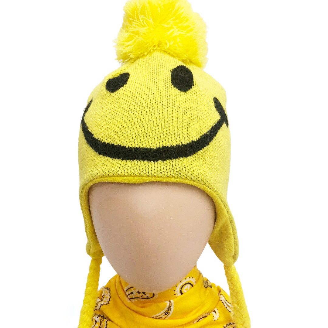 Japanese Brand 🔥2000's🔥Up Smiley Beanie Hat Size ONE SIZE - 2 Thumbnail