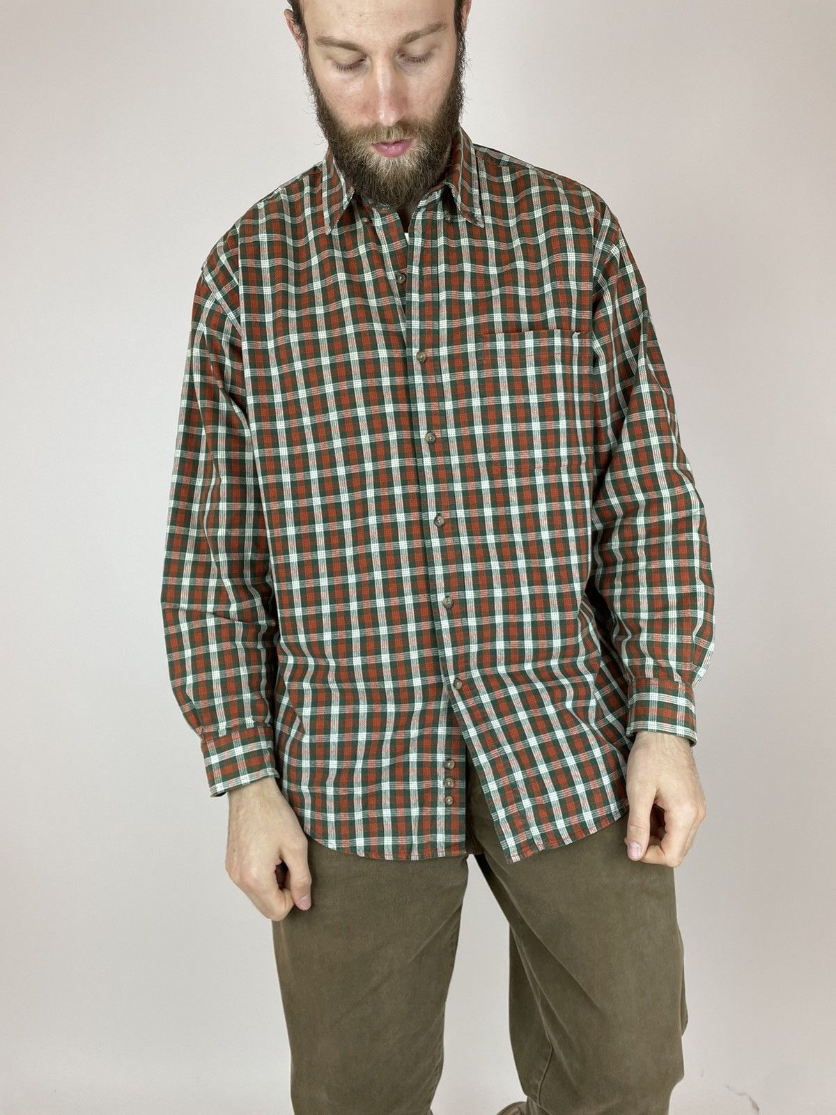 Eddie Bauer × Vintage Eddie Bauer vintage Plaid shirt long sleeve Men’s size L Size US L / EU 52-54 / 3 - 3 Thumbnail