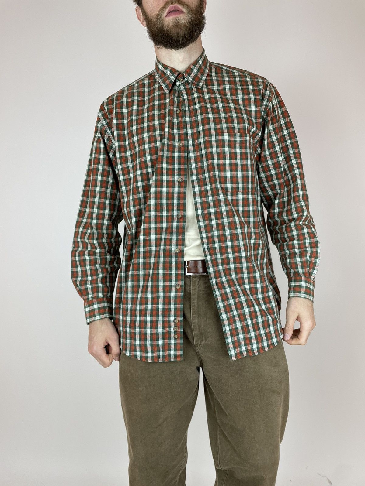 Eddie Bauer × Vintage Eddie Bauer vintage Plaid shirt long sleeve Men’s size L Size US L / EU 52-54 / 3 - 4 Thumbnail