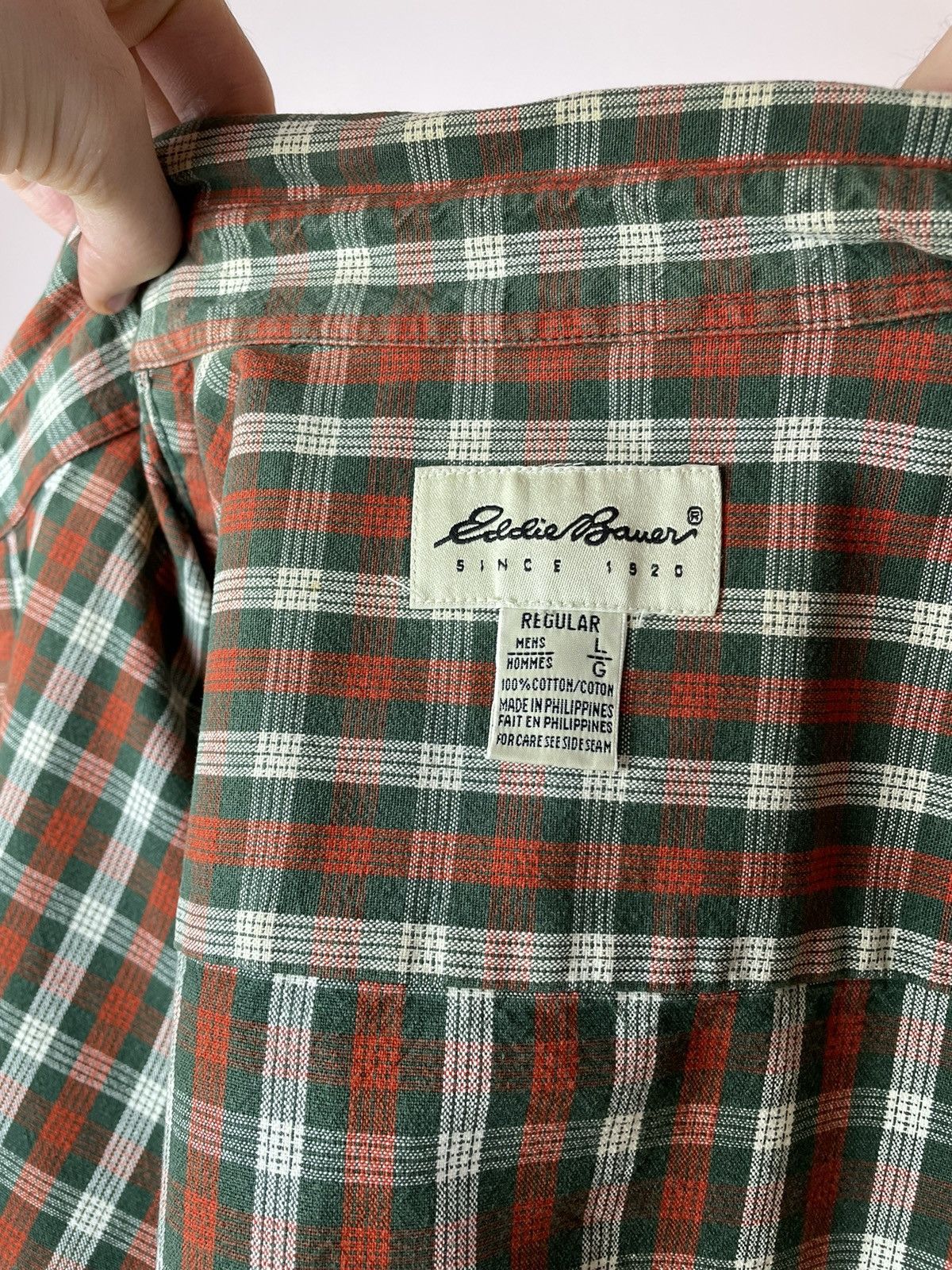 Eddie Bauer × Vintage Eddie Bauer vintage Plaid shirt long sleeve Men’s size L Size US L / EU 52-54 / 3 - 7 Thumbnail