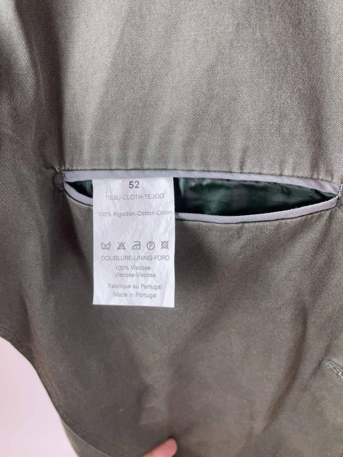 Japanese Brand Paul Kehl Military cotton Green Blazer Jacket size 52 Size 52S - 7 Thumbnail