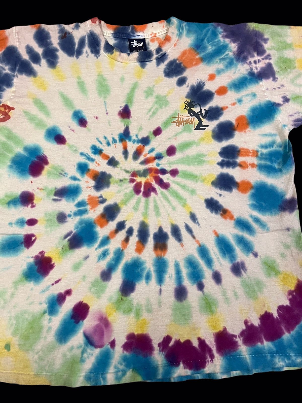 Stussy × Vintage 🔥MEGA RARE🔥Vintage 90s Stussy Tie Dye Tee Size US L / EU 52-54 / 3 - 3 Thumbnail