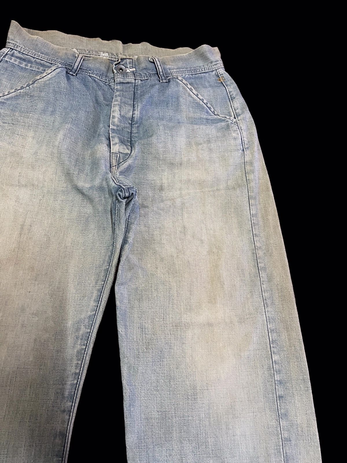 45rpm × Japanese Brand Vintage 45rpm Faded Distressed Jeans Kapital Style Size US 30 / EU 46 - 9 Thumbnail