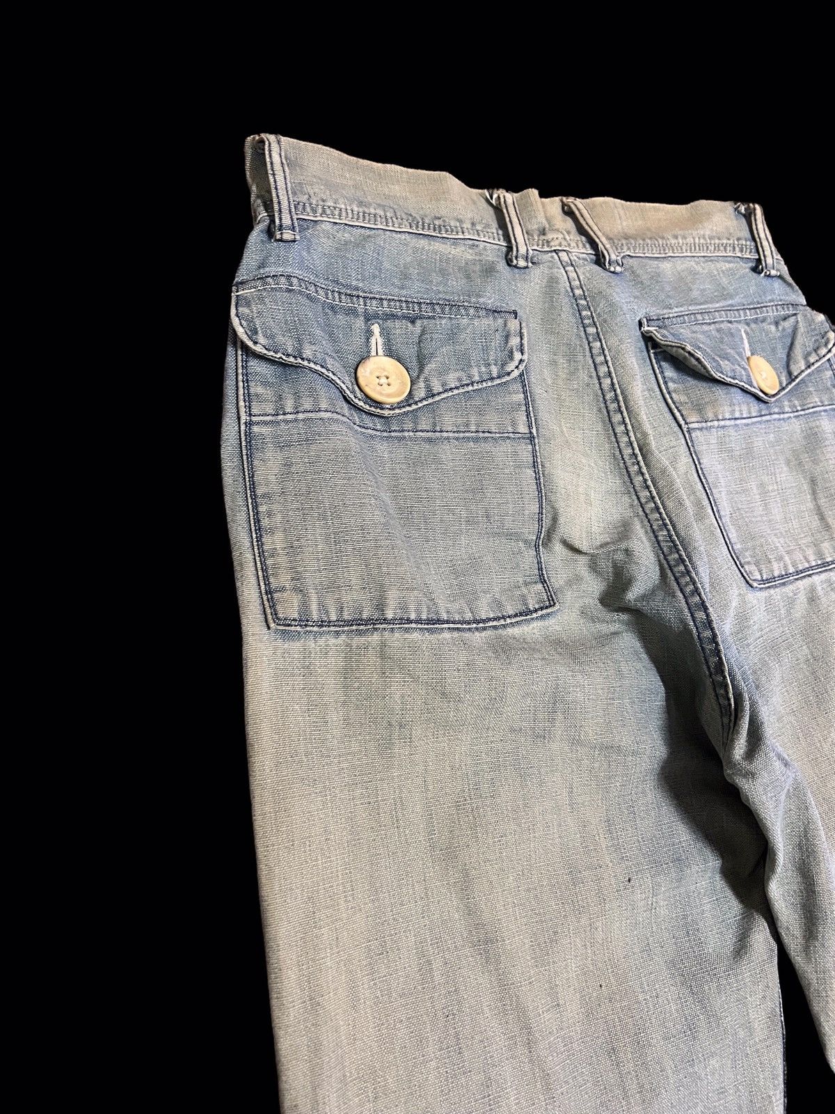 45rpm × Japanese Brand Vintage 45rpm Faded Distressed Jeans Kapital Style Size US 30 / EU 46 - 12 Thumbnail