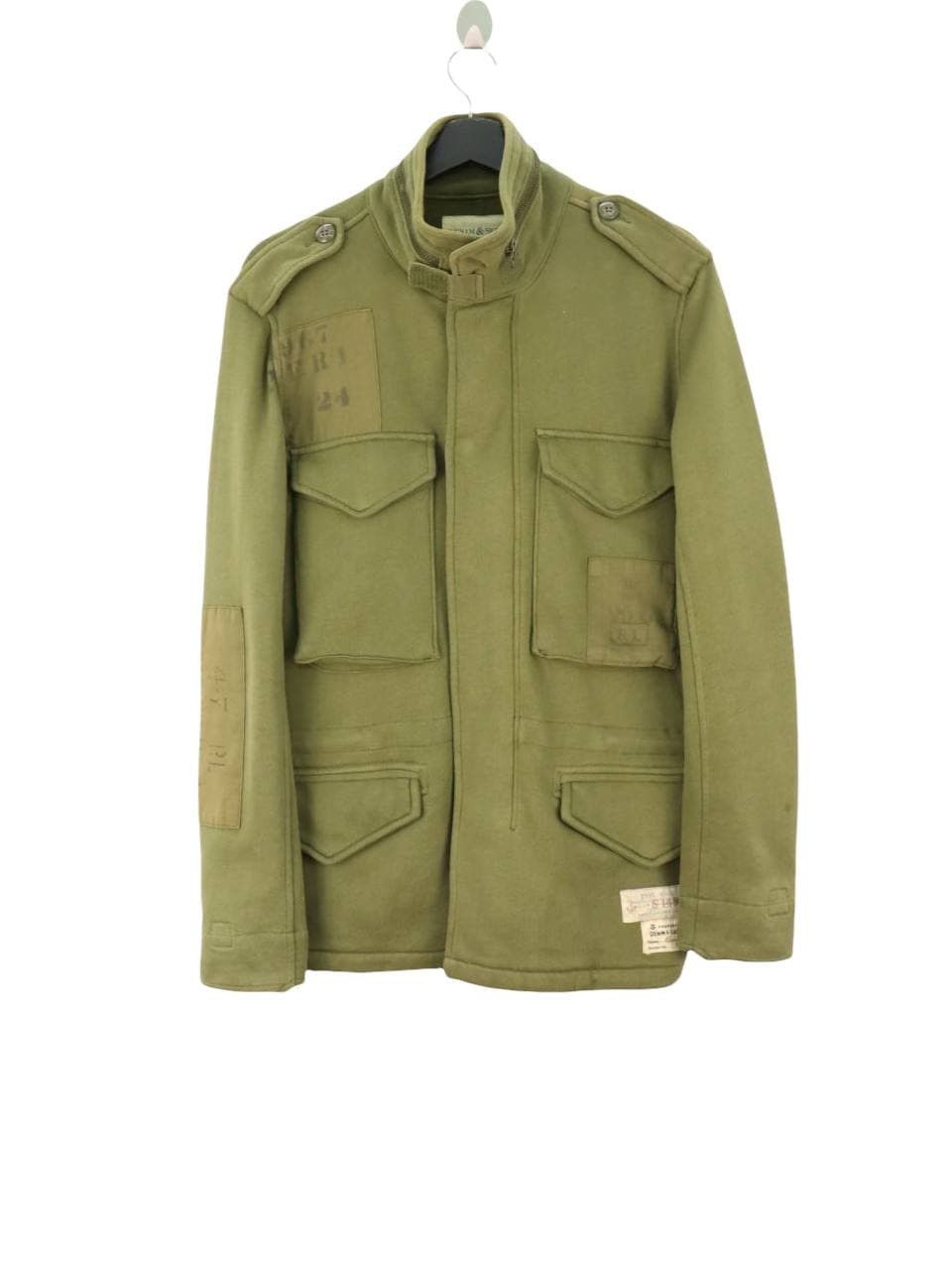 90a Womens Lauren Ralph Lauren Army Green Military Style Shirt