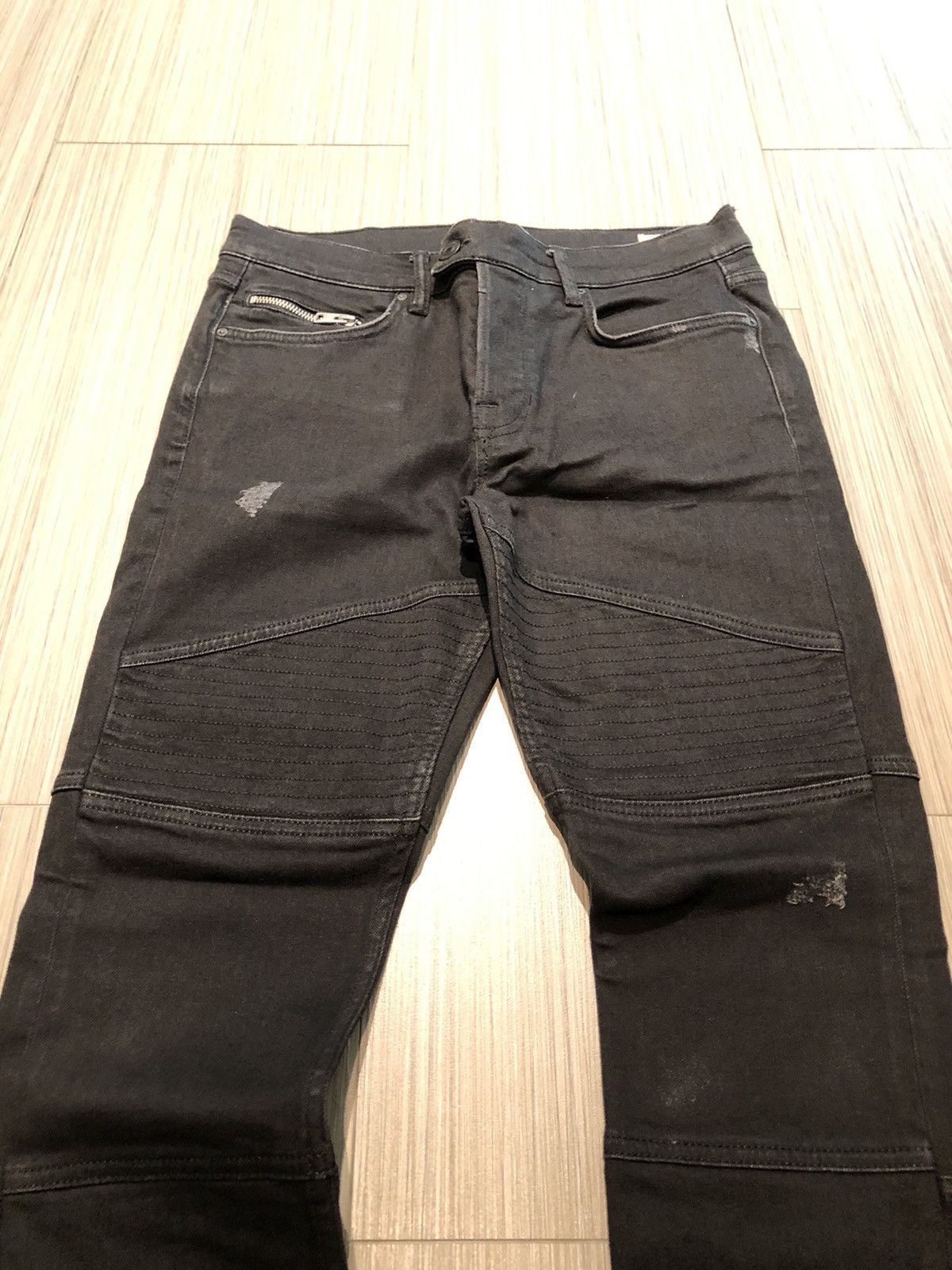 Allsaints Allsaints Cigarette black biker Skinny Jeans Size US 32 / EU 48 - 2 Thumbnail