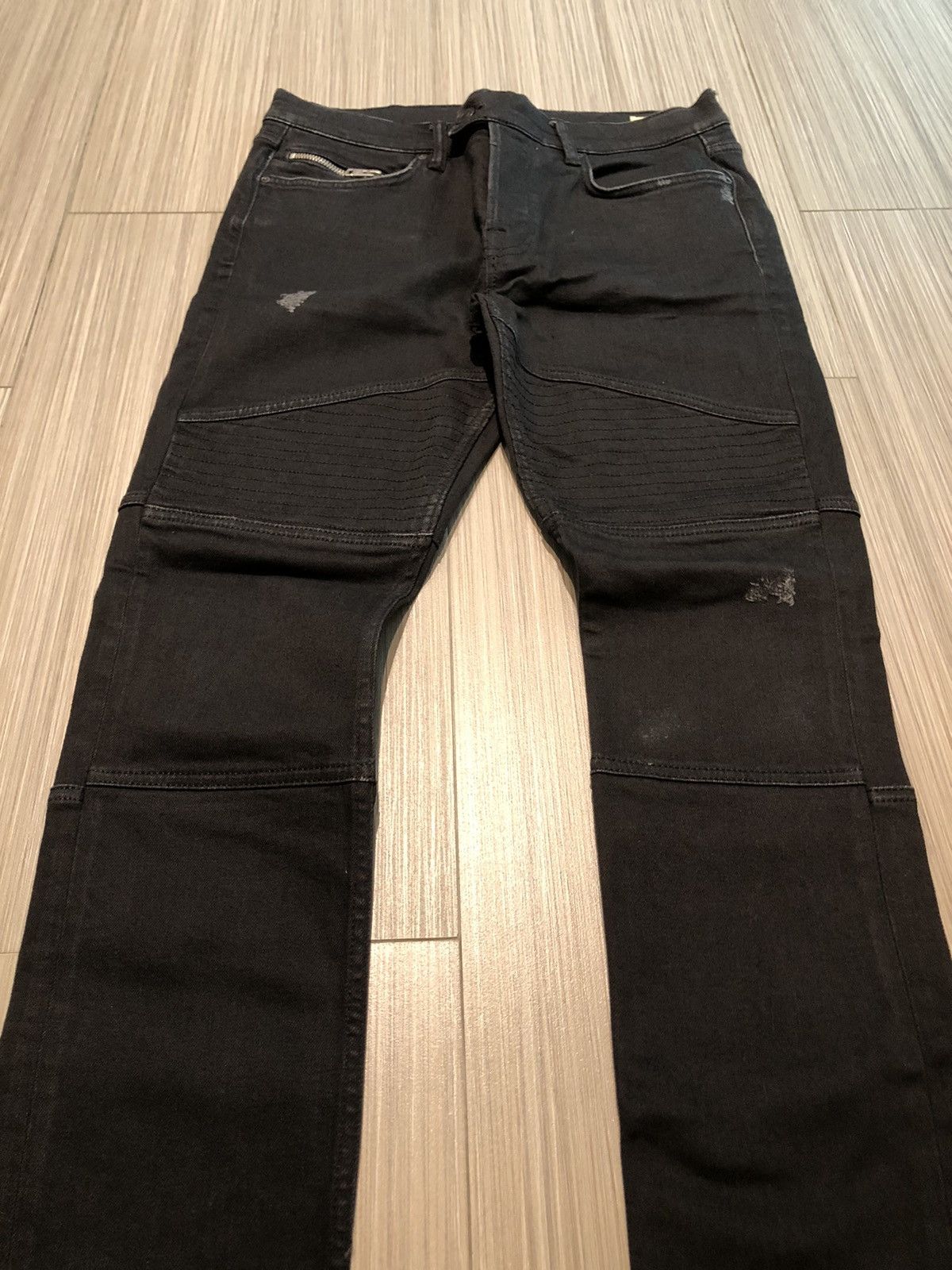Allsaints Allsaints Cigarette black biker Skinny Jeans Size US 32 / EU 48 - 1 Thumbnail