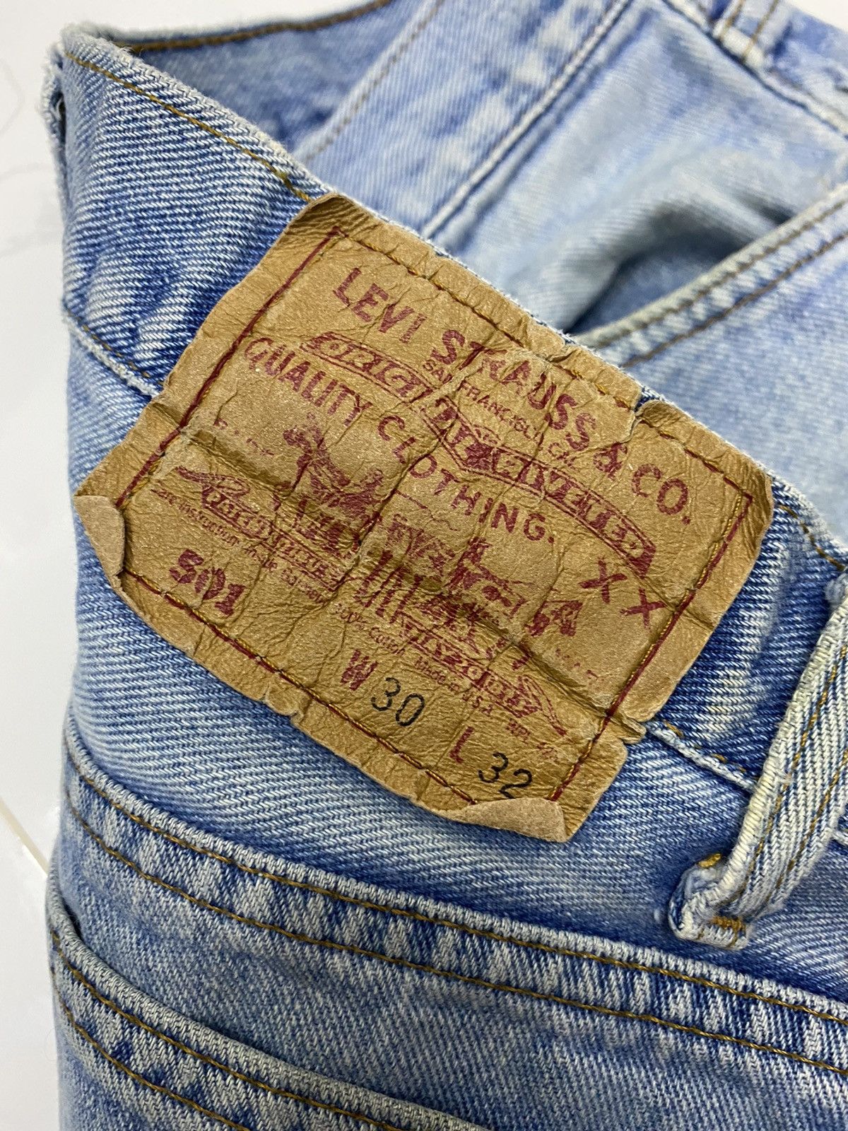 JNCO × Levi's 80s Vintage Levis 501 Distressed Denim Jeans Size US 30 / EU 46 - 8 Thumbnail