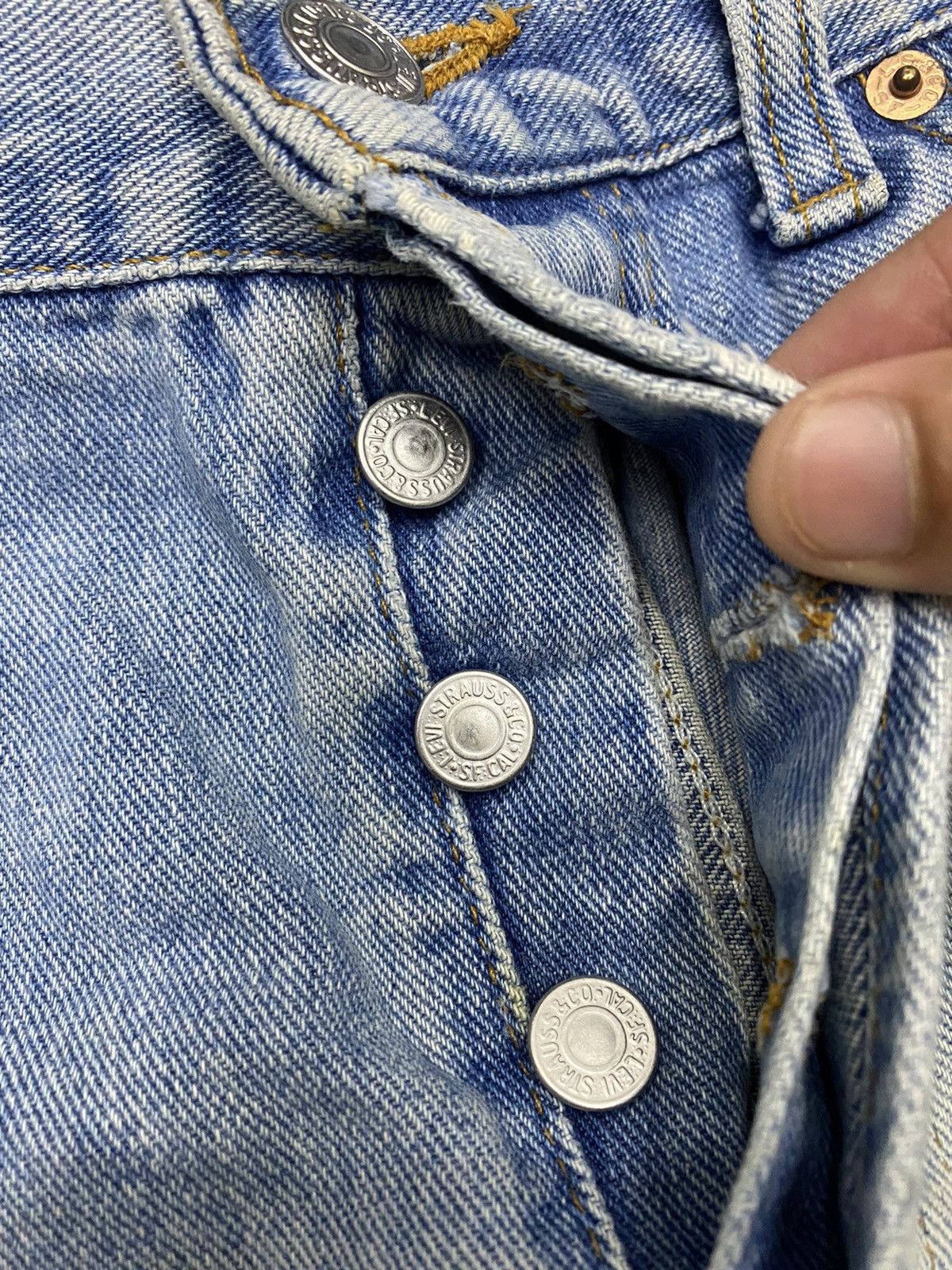 JNCO × Levi's 80s Vintage Levis 501 Distressed Denim Jeans Size US 30 / EU 46 - 14 Thumbnail