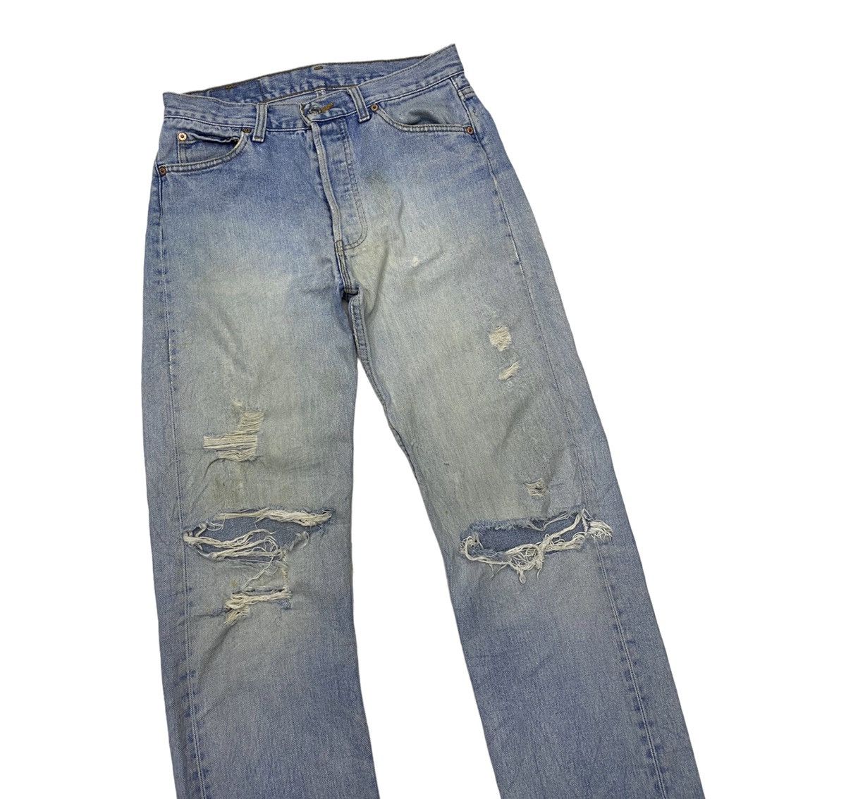 JNCO × Levi's 80s Vintage Levis 501 Distressed Denim Jeans Size US 30 / EU 46 - 2 Thumbnail