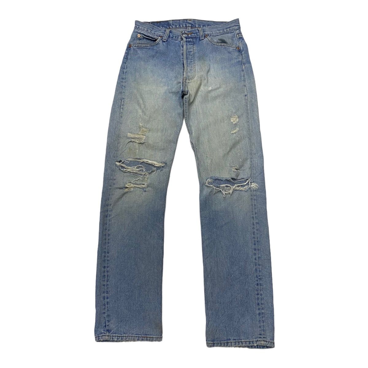 JNCO × Levi's 80s Vintage Levis 501 Distressed Denim Jeans Size US 30 / EU 46 - 1 Thumbnail