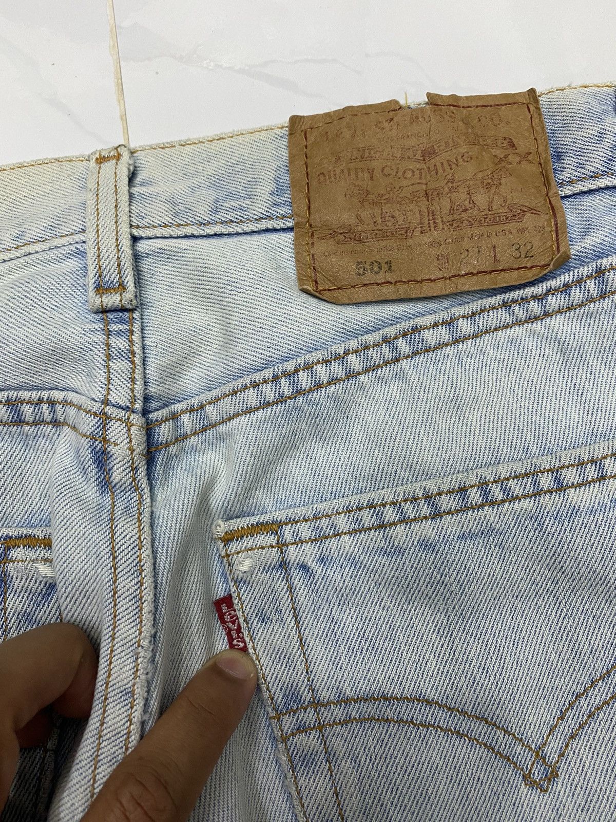 Levi's × Vintage Vintage Levis 501 Women Distressed Denim Jeans Size 27" / US 4 / IT 40 - 11 Thumbnail