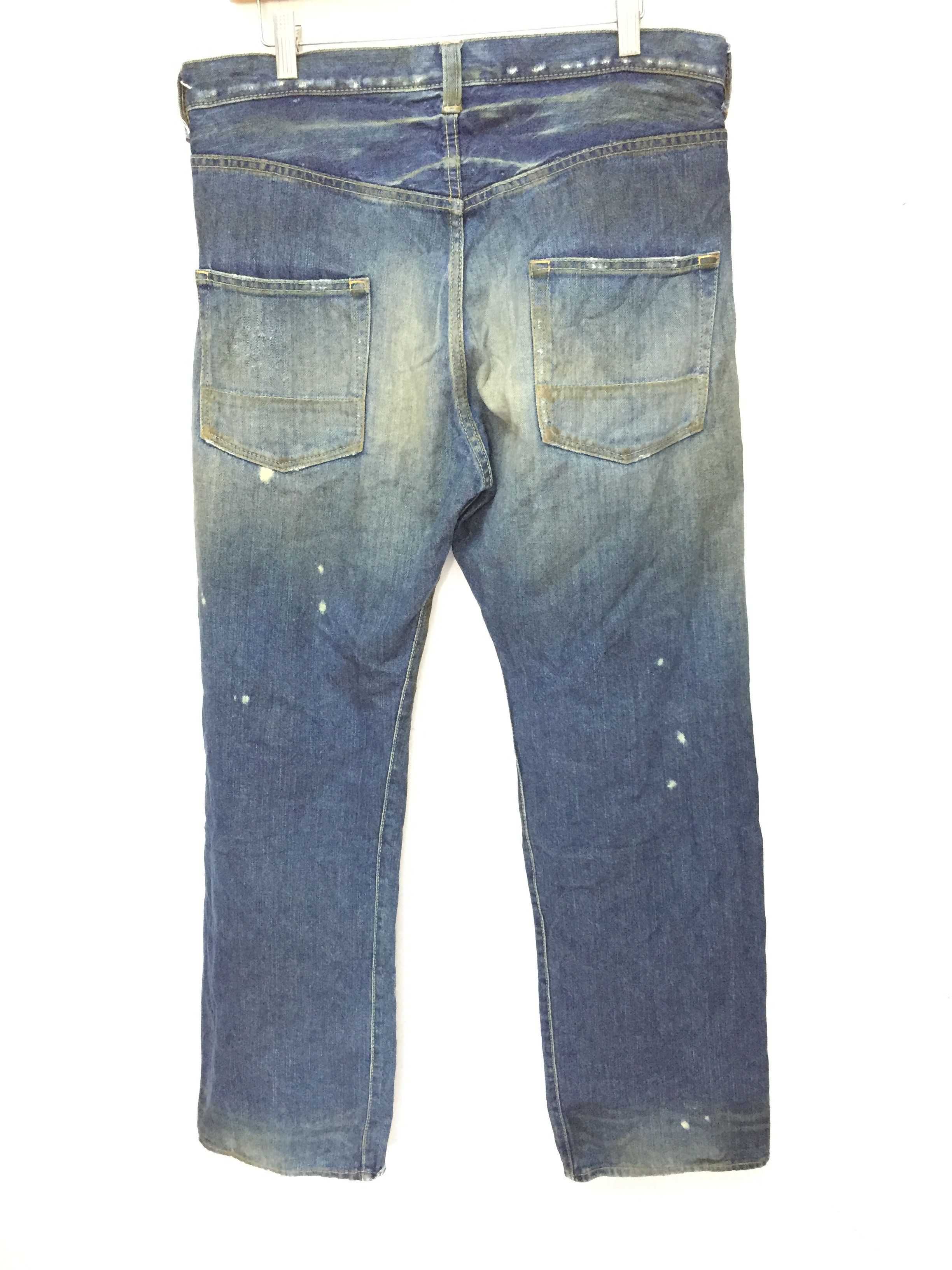 MasterPiece 90's Masterpiece Mad Hectic distressed wash denim Size US 33 - 9 Thumbnail