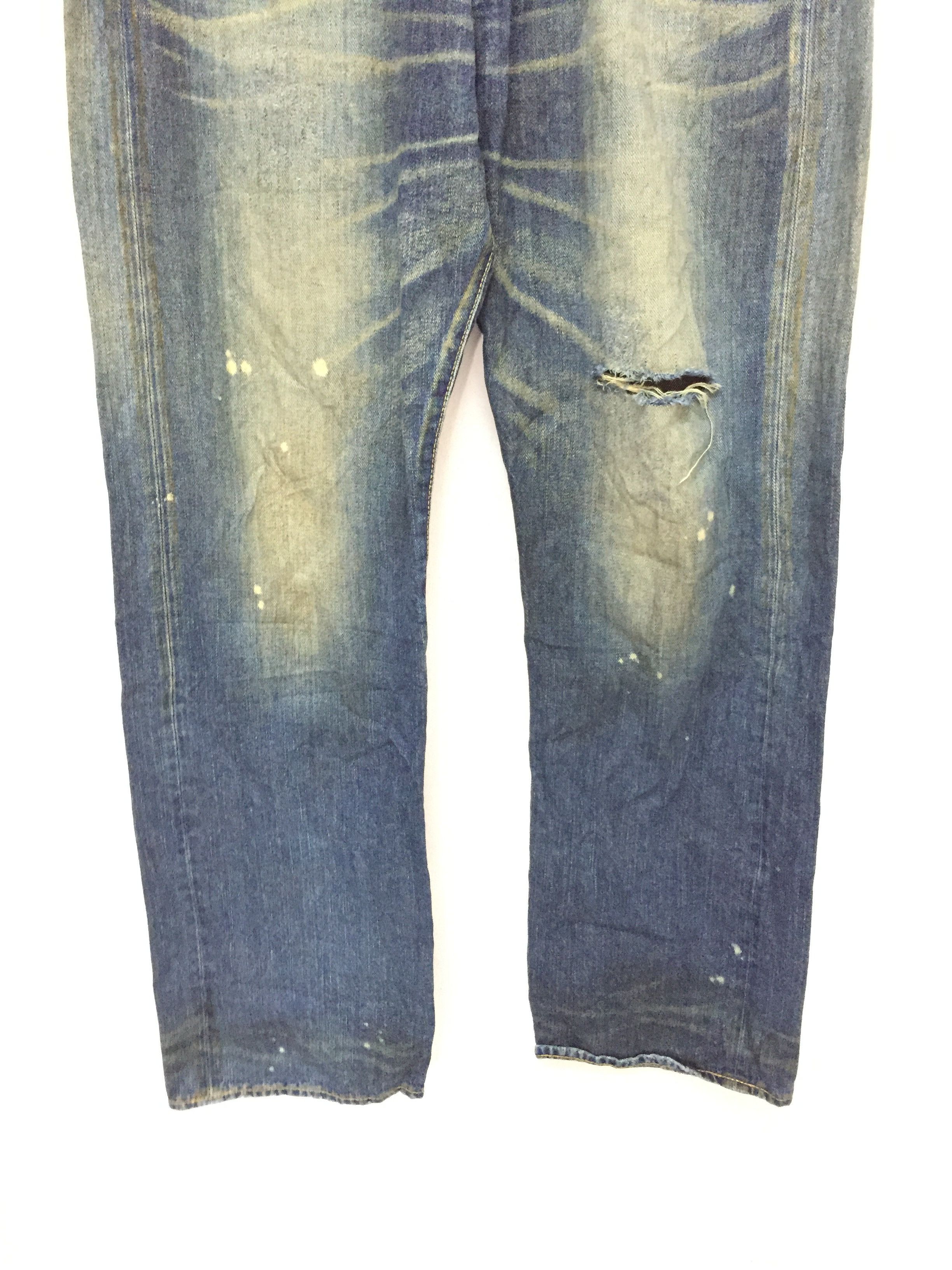 MasterPiece 90's Masterpiece Mad Hectic distressed wash denim Size US 33 - 4 Thumbnail