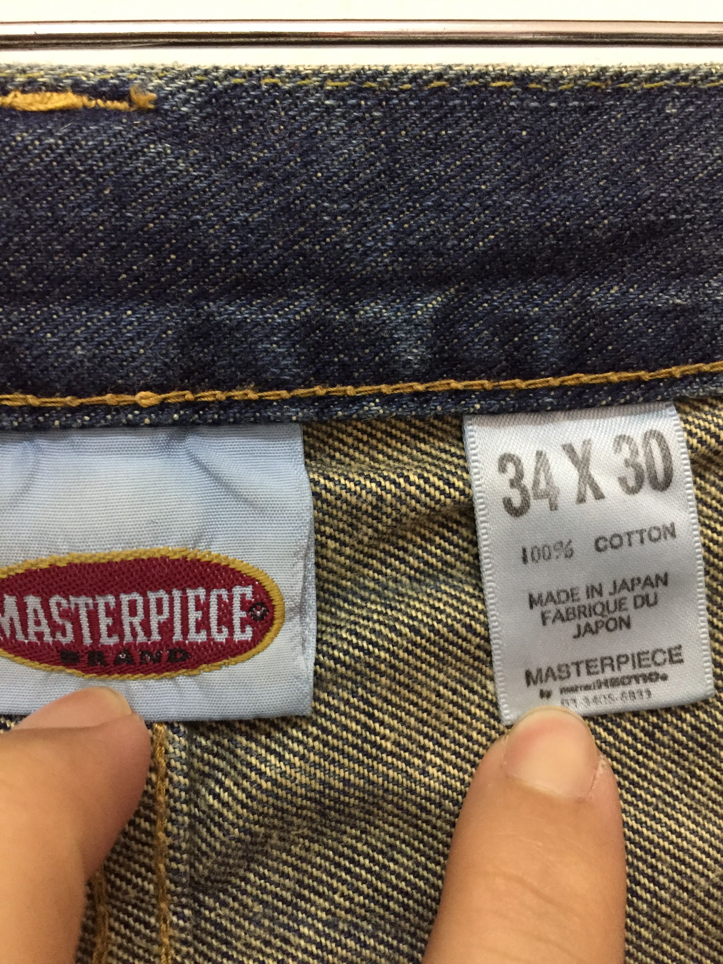 MasterPiece 90's Masterpiece Mad Hectic distressed wash denim Size US 33 - 8 Thumbnail