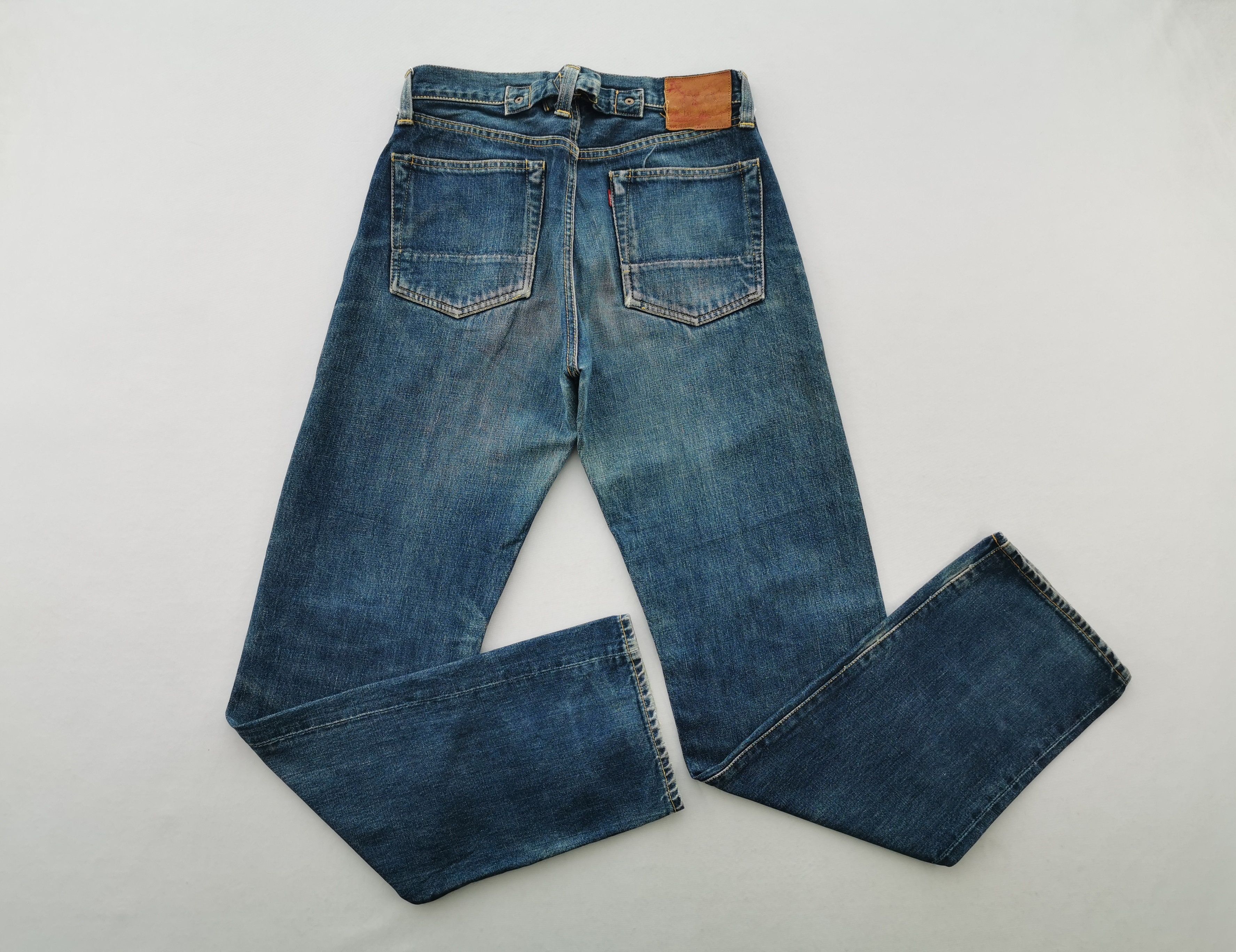 Distressed Evis Selvedge Denim Jeans Pants Size 31/29x33