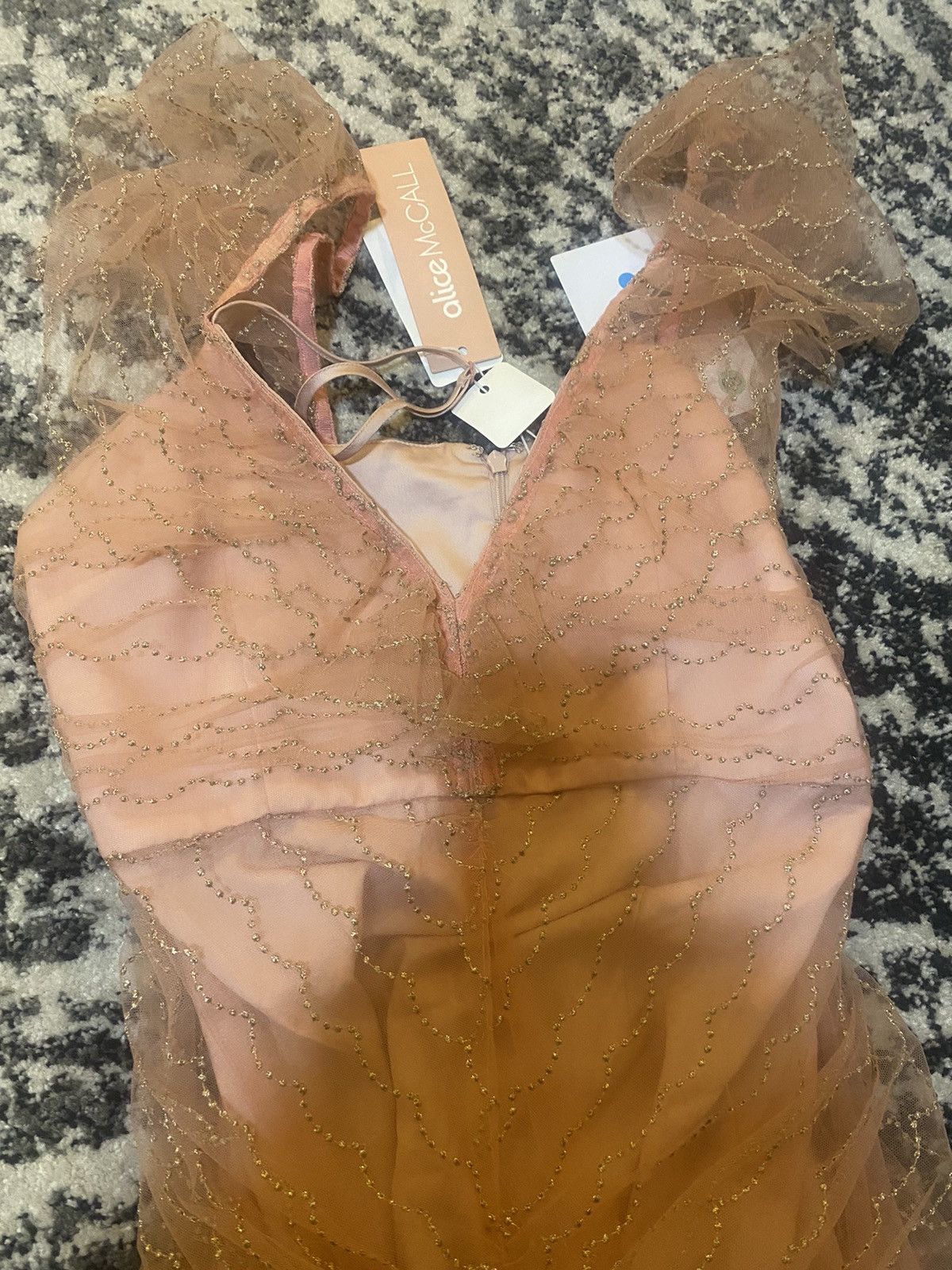 Alice McCall Pink Venus Mesh Maxi Dress Blossom US Size