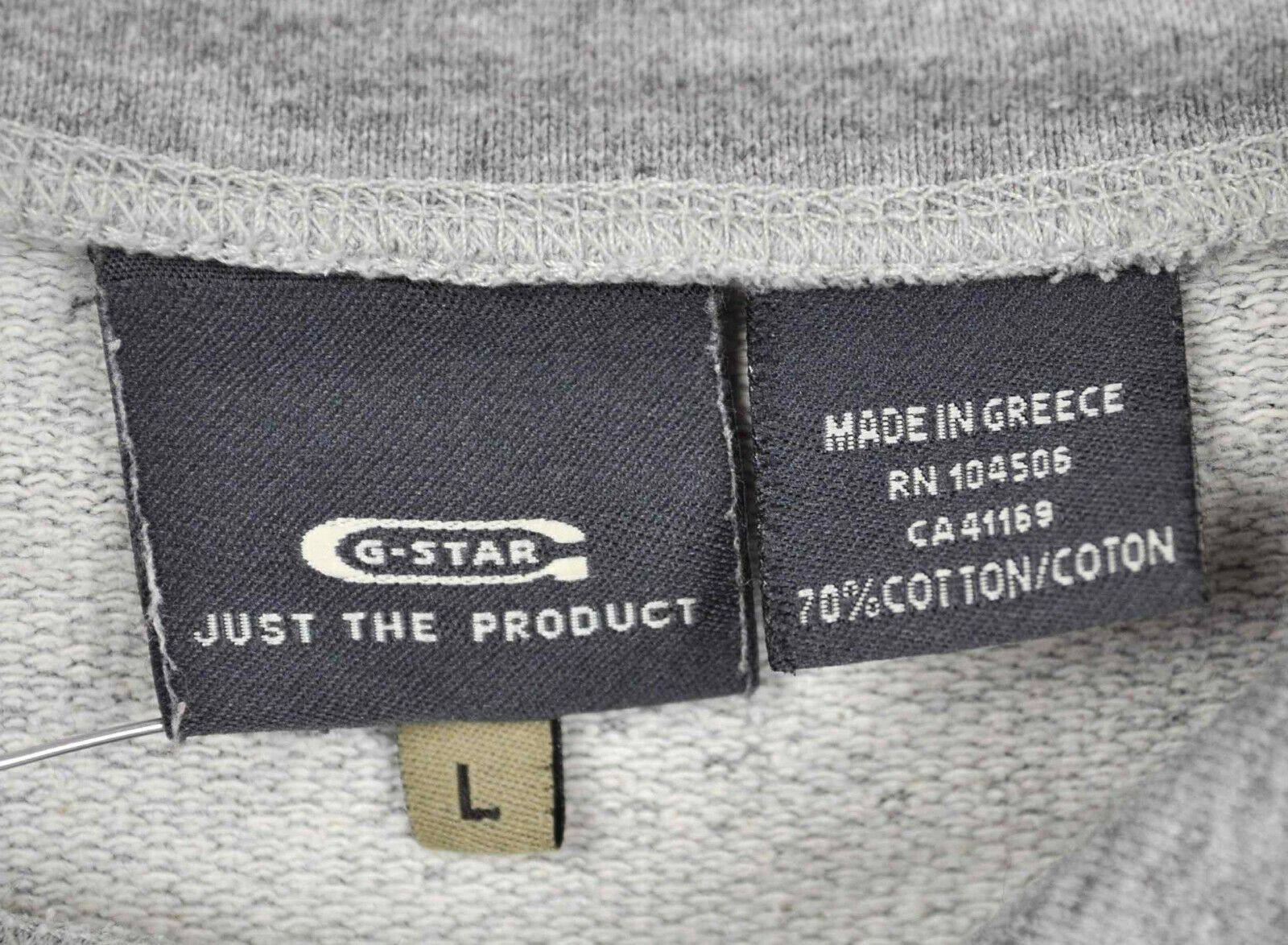 G-Star Brando Hooded Sweater Grey Pullover Jumper Sweatshirt Top Size US L / EU 52-54 / 3 - 5 Thumbnail