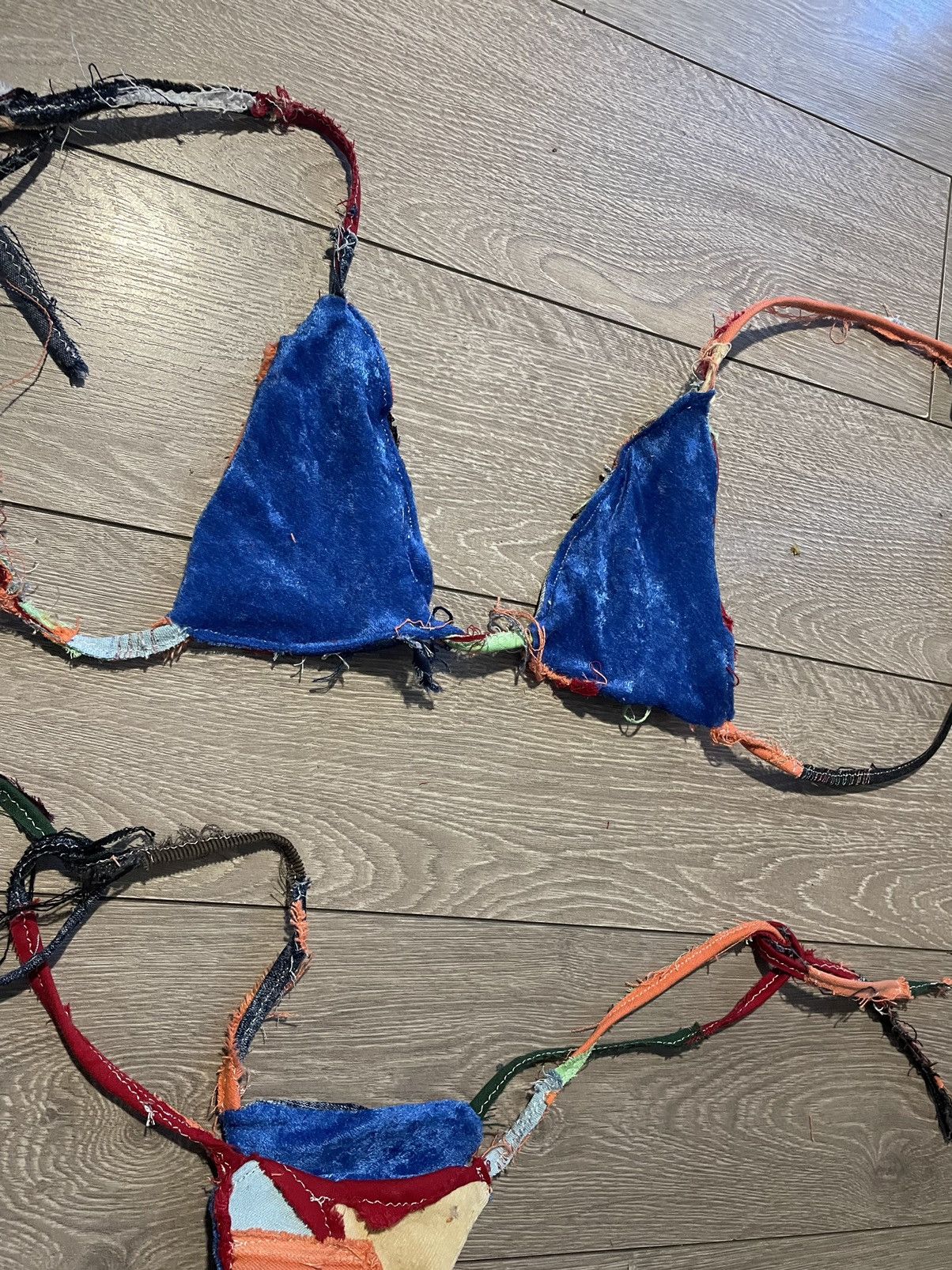 Grailed × Vintage Denim velvet embroidered reversible bikini set Size S / US 4 / IT 40 - 10 Thumbnail