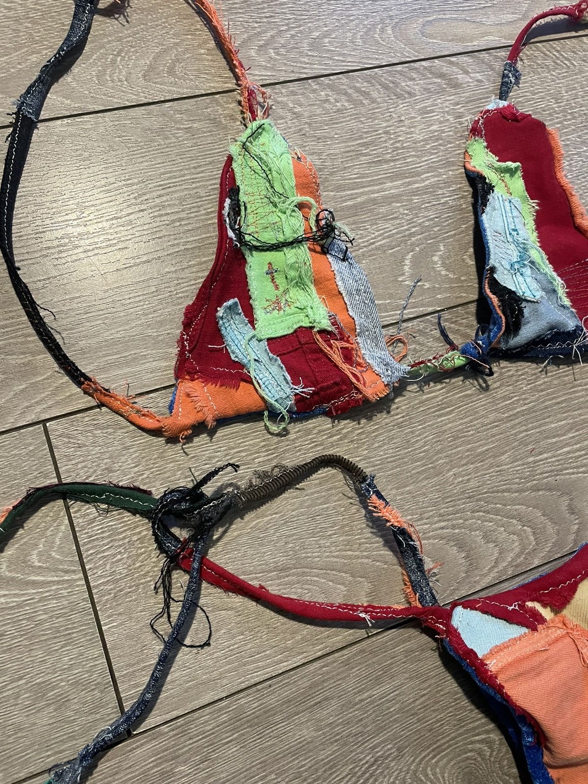 Grailed × Vintage Denim velvet embroidered reversible bikini set Size S / US 4 / IT 40 - 4 Thumbnail