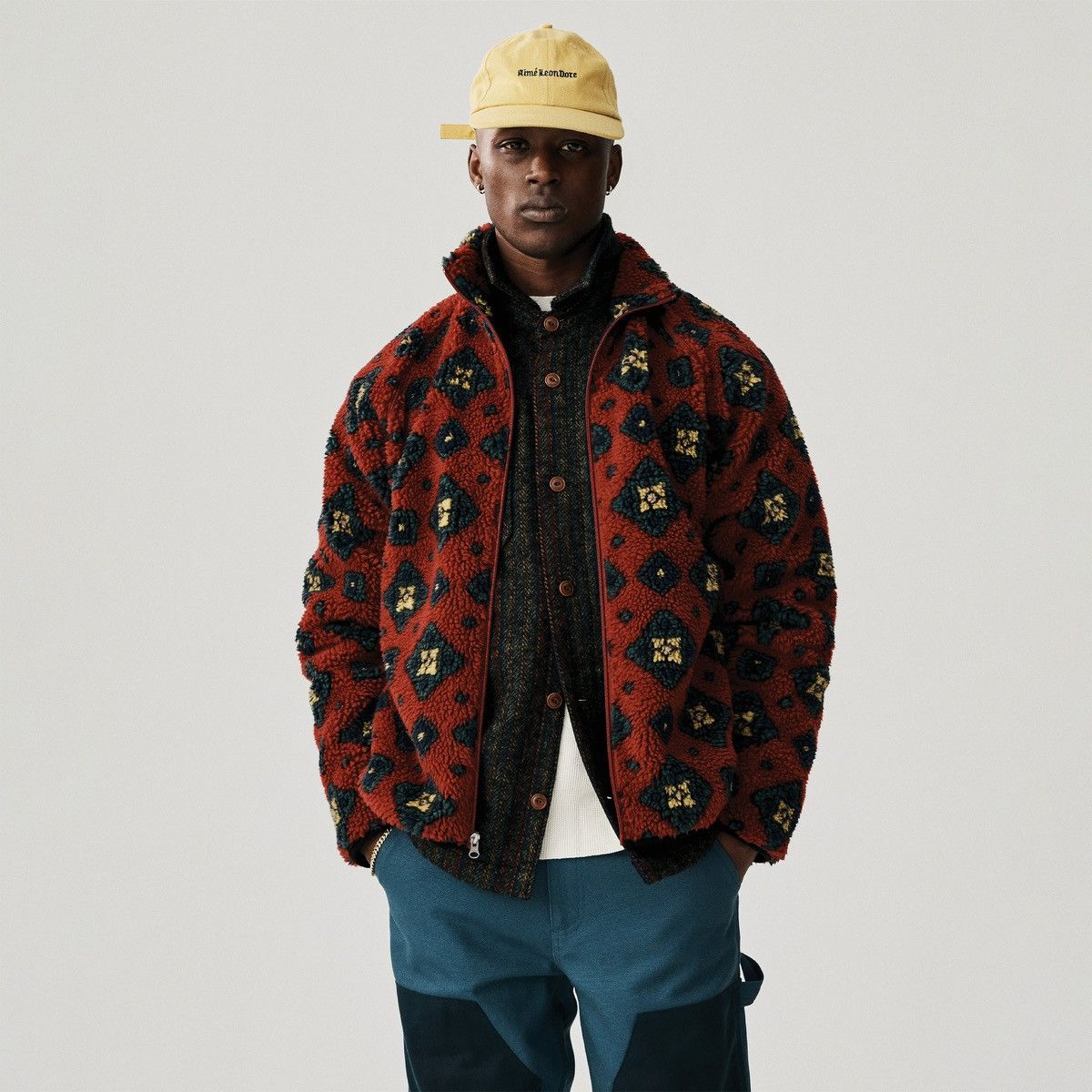 Aime Leon Dore Foulard Fleece Jacket | Grailed