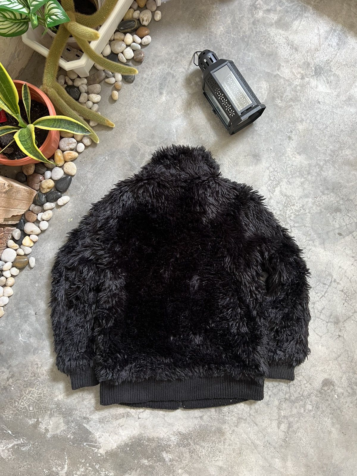 Japanese Brand × Vintage Black Heavyweight Blank Zipper Up Quilted Mohair Jacket Size US M / EU 48-50 / 2 - 11 Thumbnail