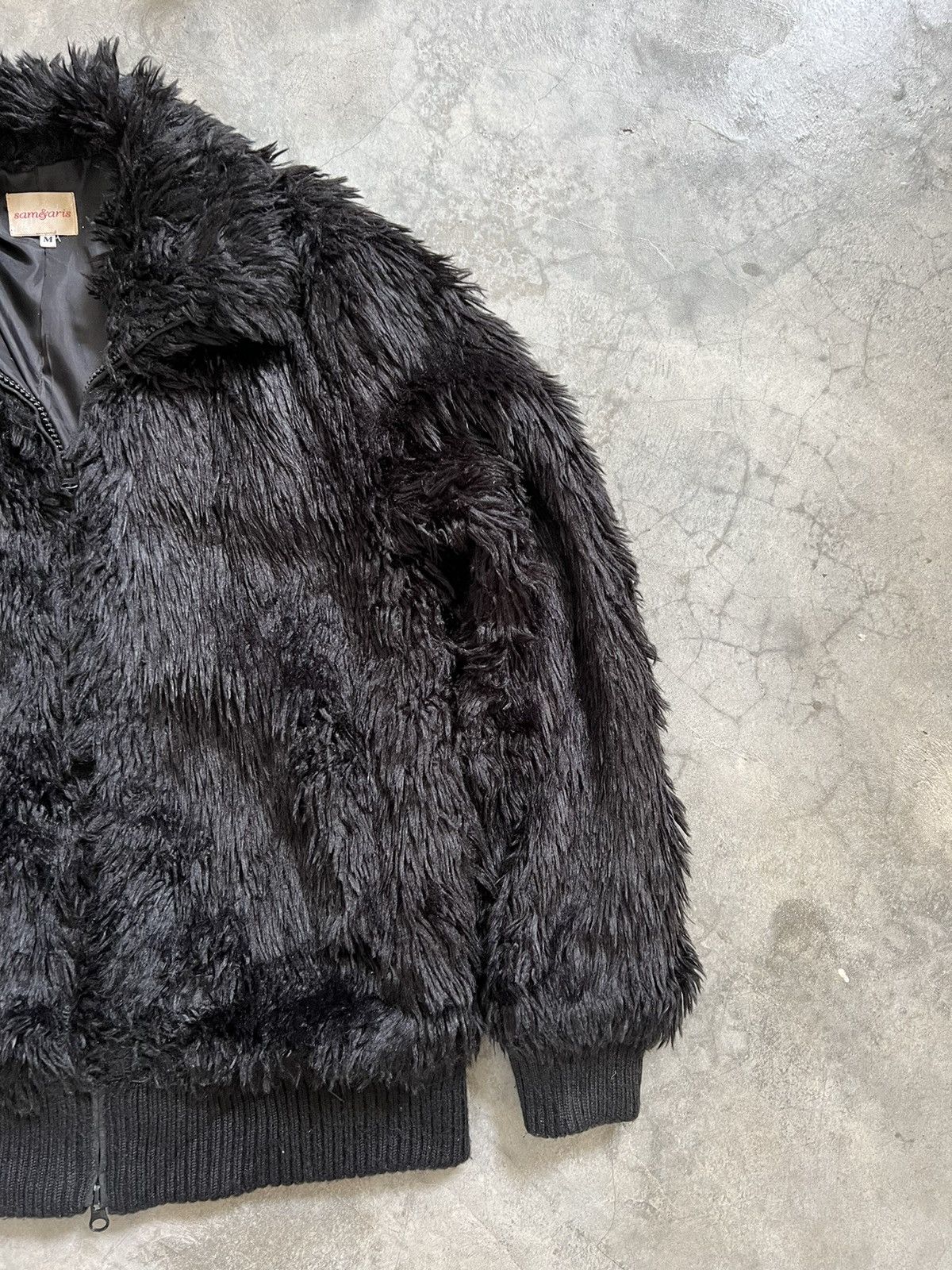 Japanese Brand × Vintage Black Heavyweight Blank Zipper Up Quilted Mohair Jacket Size US M / EU 48-50 / 2 - 16 Thumbnail