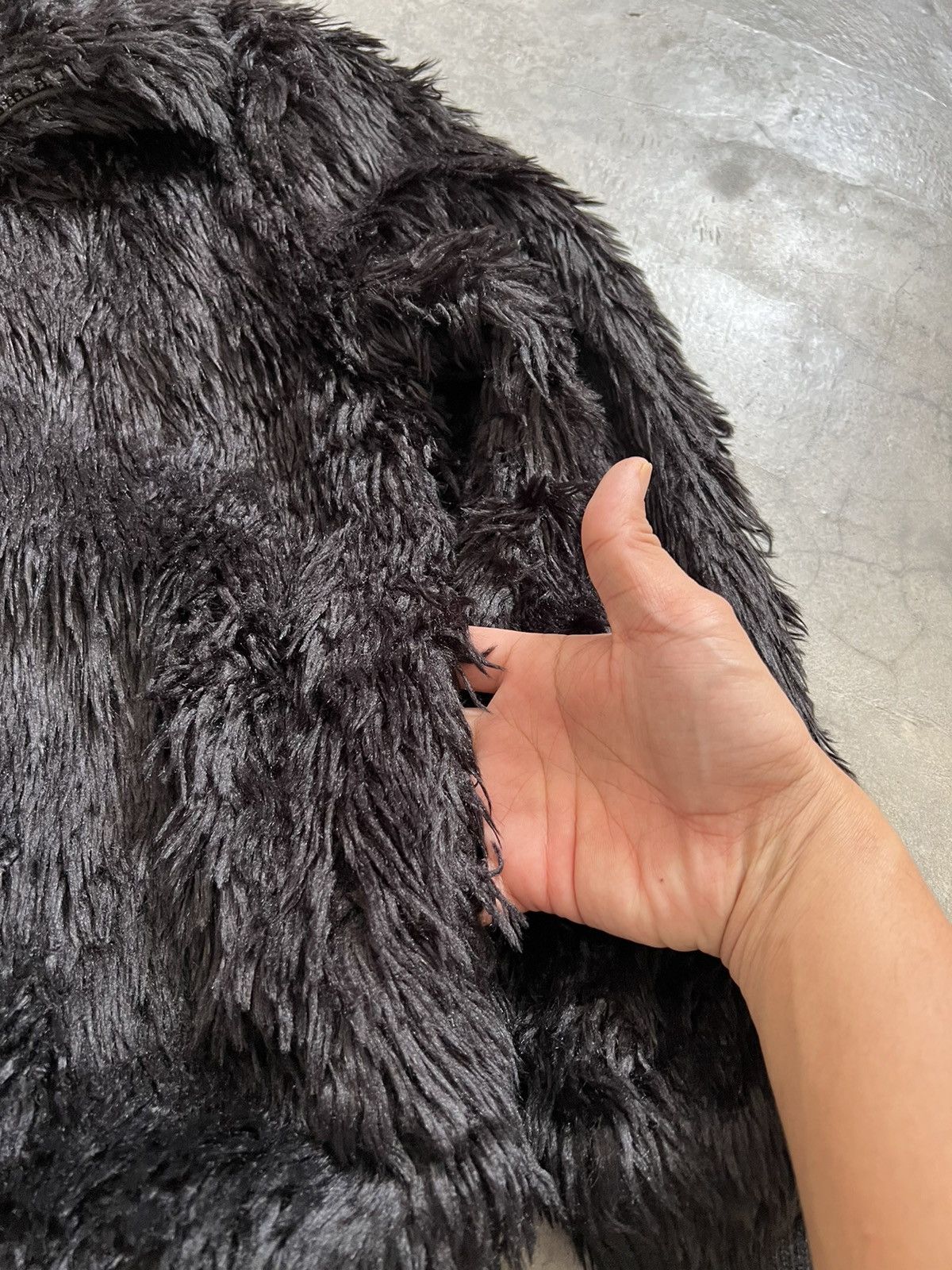 Japanese Brand × Vintage Black Heavyweight Blank Zipper Up Quilted Mohair Jacket Size US M / EU 48-50 / 2 - 18 Thumbnail