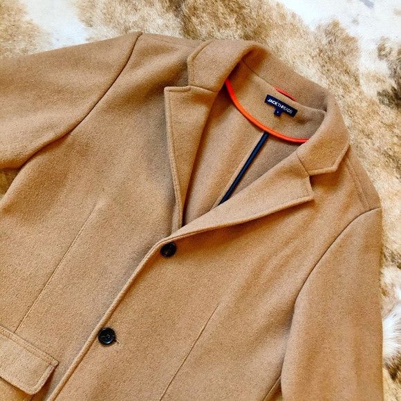 JackThreads Jackthreads Camel Wool Trench Pea Coat Jacket Size US S / EU 44-46 / 1 - 2 Thumbnail