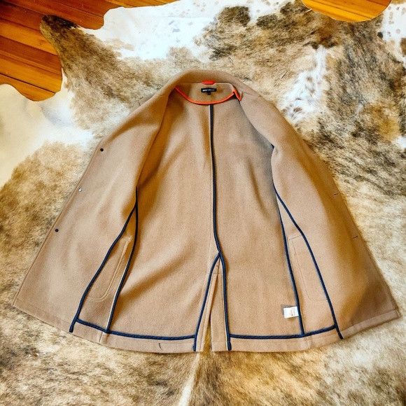 JackThreads Jackthreads Camel Wool Trench Pea Coat Jacket Size US S / EU 44-46 / 1 - 3 Thumbnail