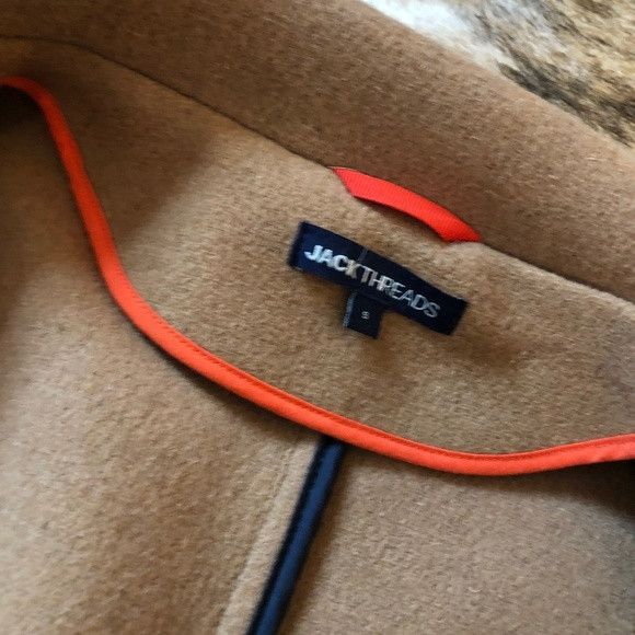 JackThreads Jackthreads Camel Wool Trench Pea Coat Jacket Size US S / EU 44-46 / 1 - 6 Thumbnail