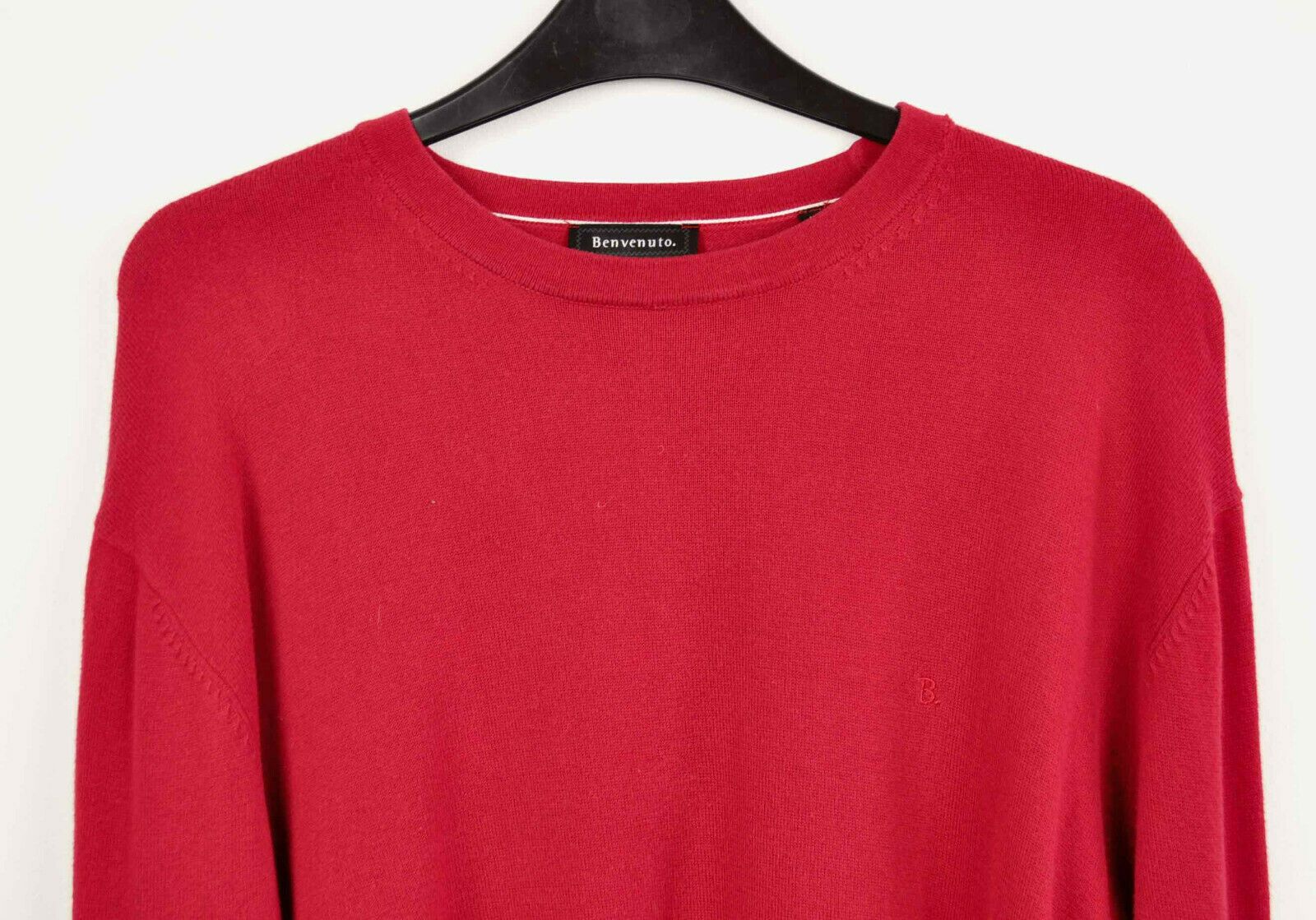 Designer BENVENUTO Sweater Pullover Crew Neck Jumper Thin Knit Size US L / EU 52-54 / 3 - 2 Thumbnail