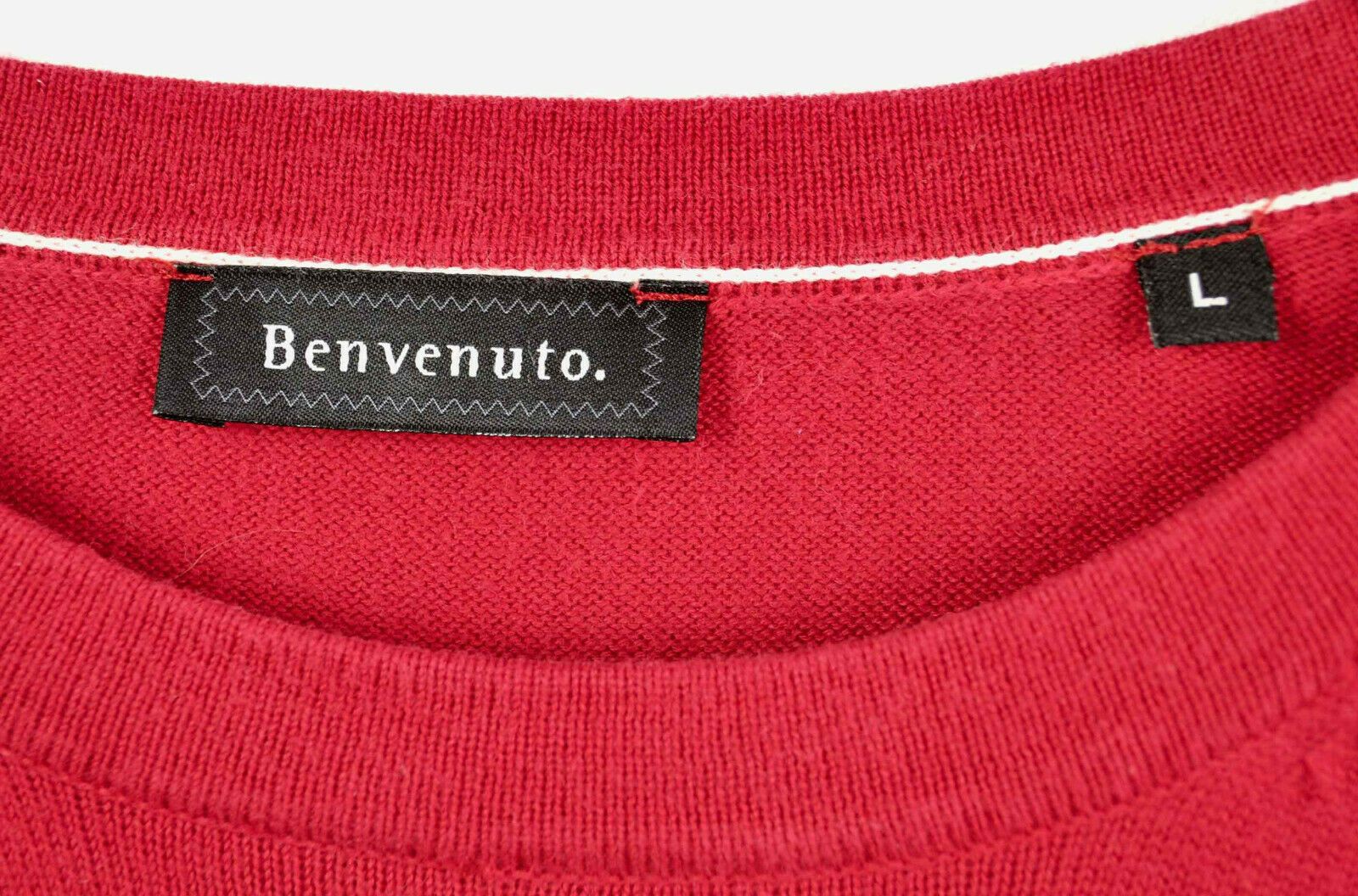 Designer BENVENUTO Sweater Pullover Crew Neck Jumper Thin Knit Size US L / EU 52-54 / 3 - 5 Thumbnail