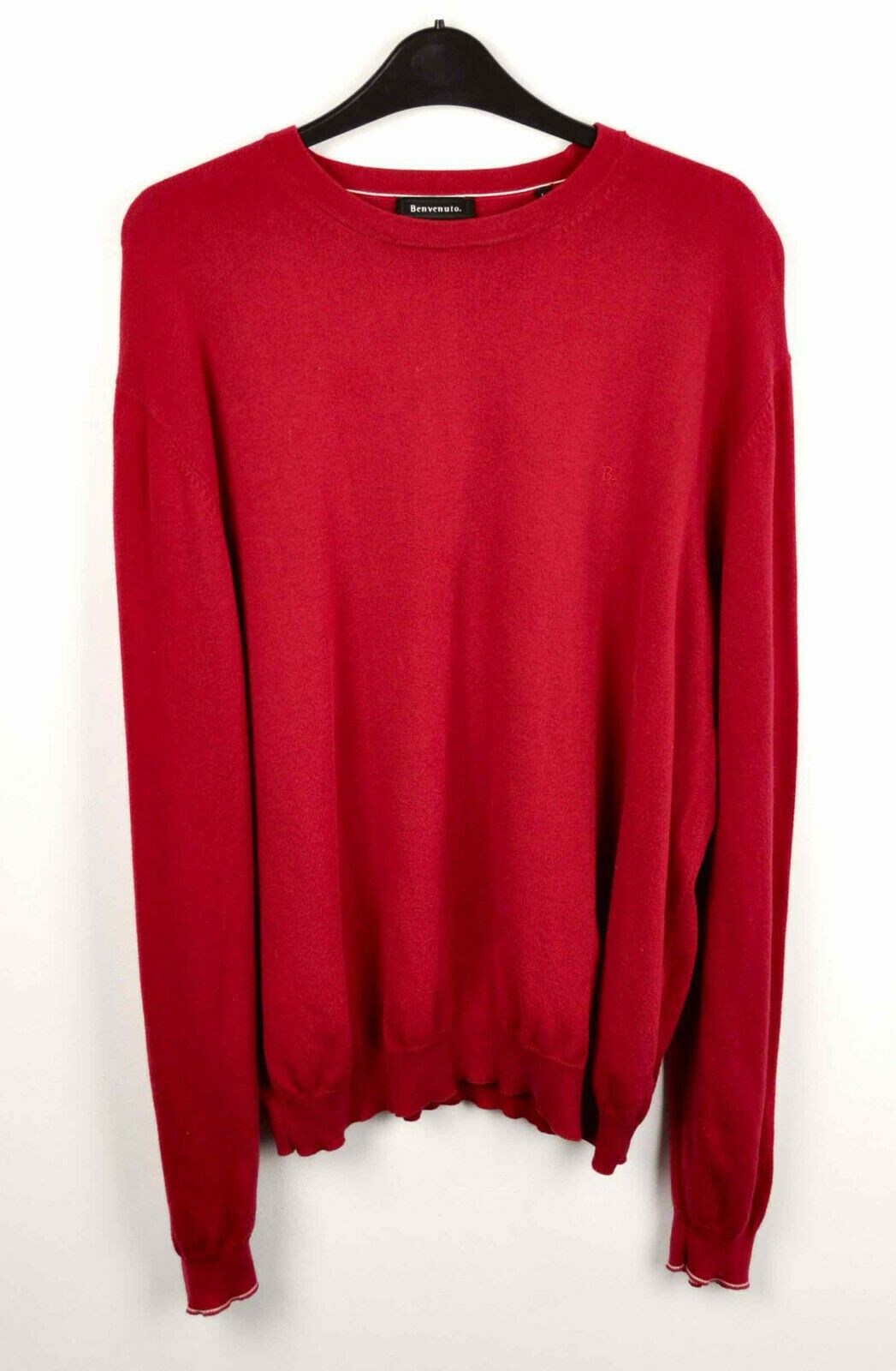 Designer BENVENUTO Sweater Pullover Crew Neck Jumper Thin Knit Size US L / EU 52-54 / 3 - 1 Thumbnail