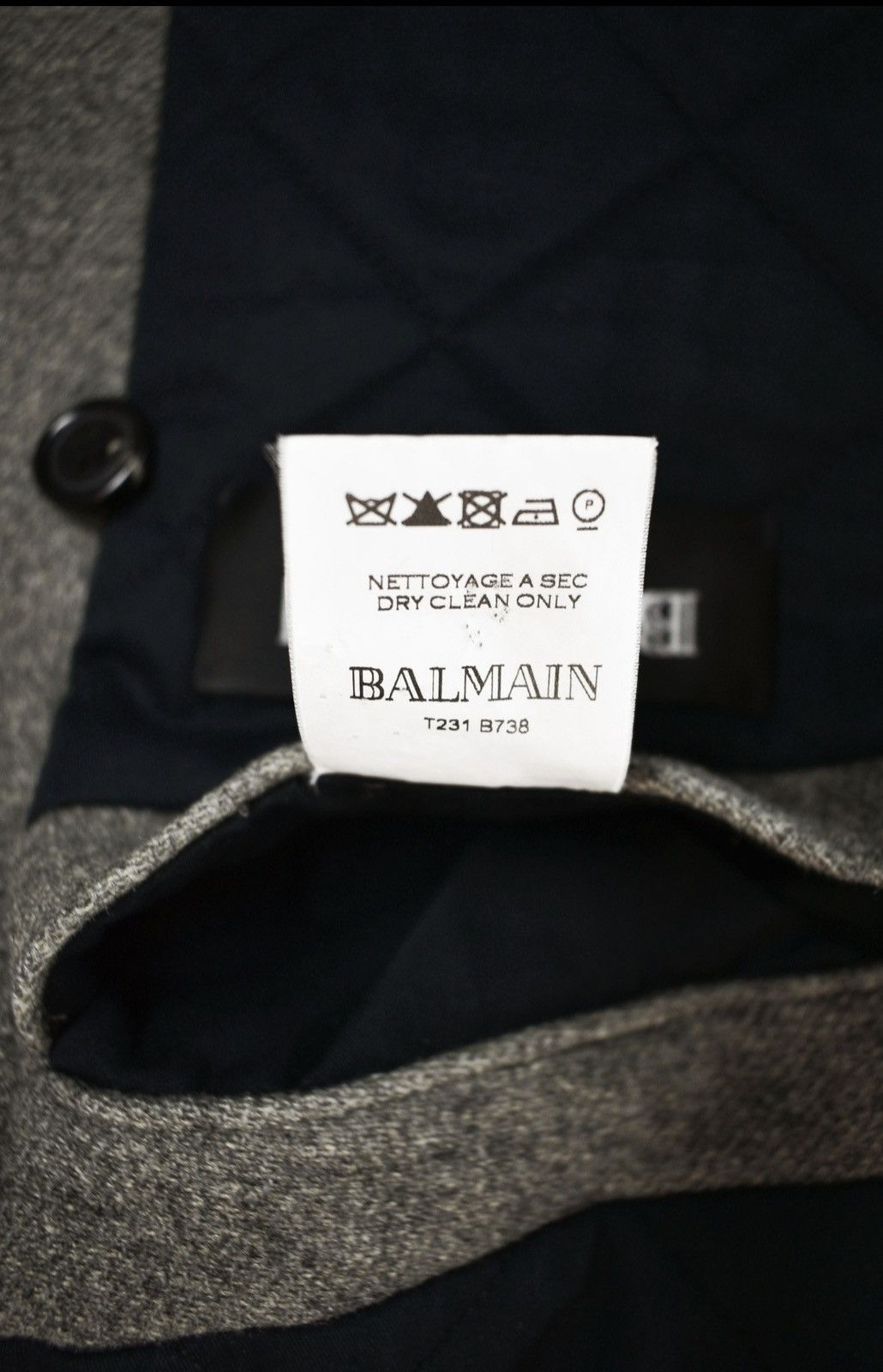 Balmain Balmain Grey Pea Coat Size US M / EU 48-50 / 2 - 8 Thumbnail